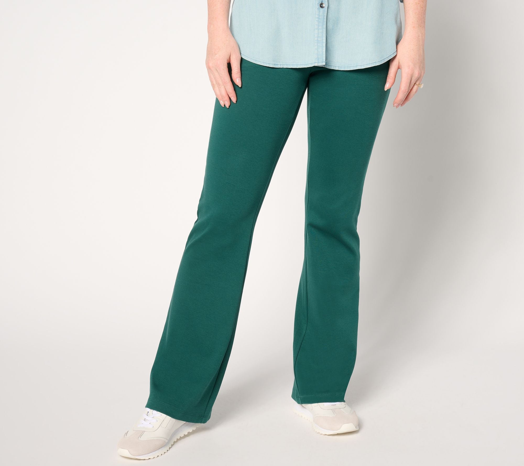 Isaac Mizrahi Live! Women's Pants Sz L Essentials Pima Flex
