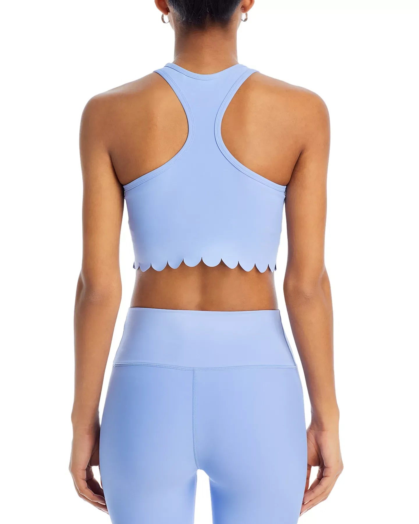 AQUA Scallop Hem Crop Top - Exclusive