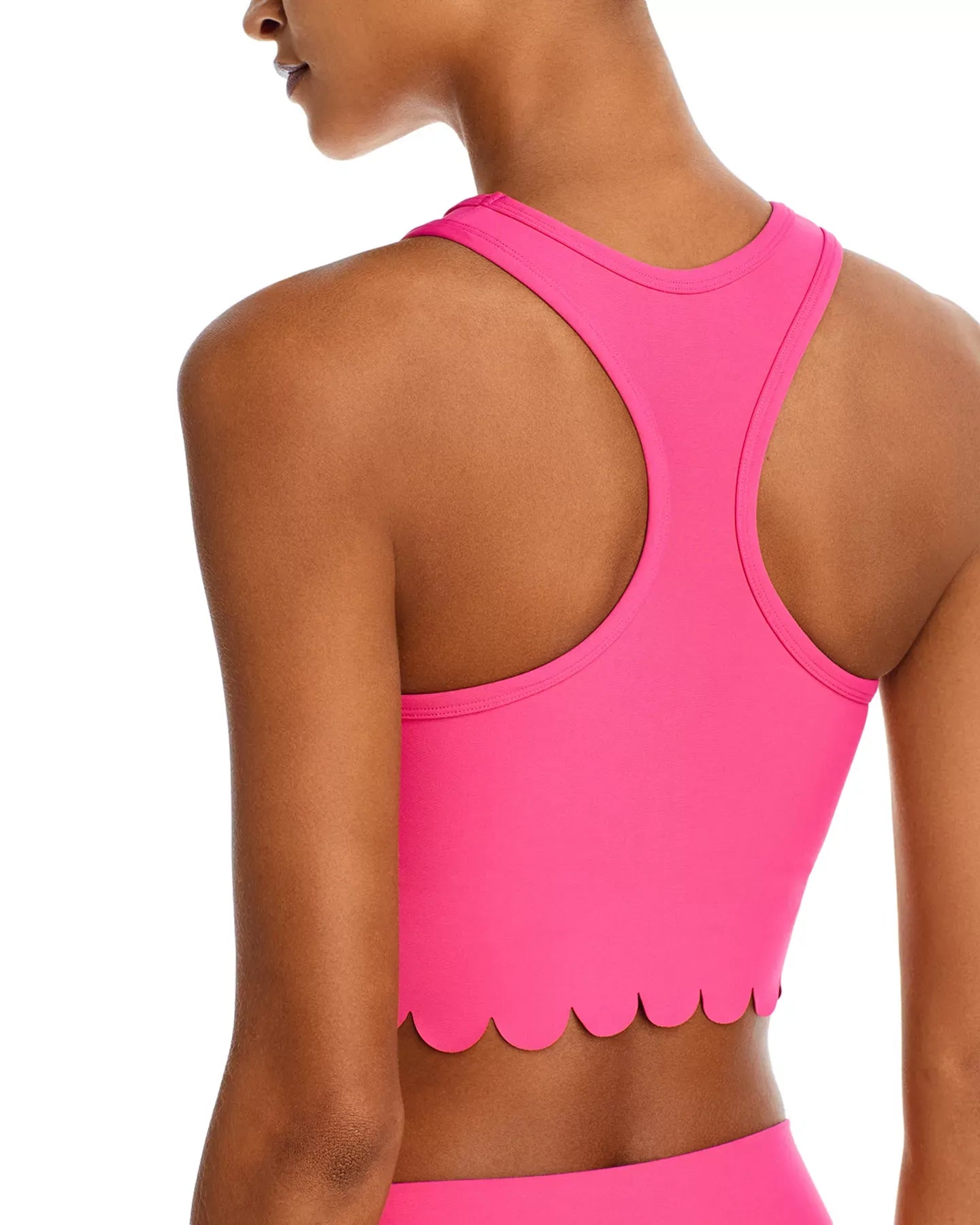 AQUA Scallop Hem Crop Top - Exclusive