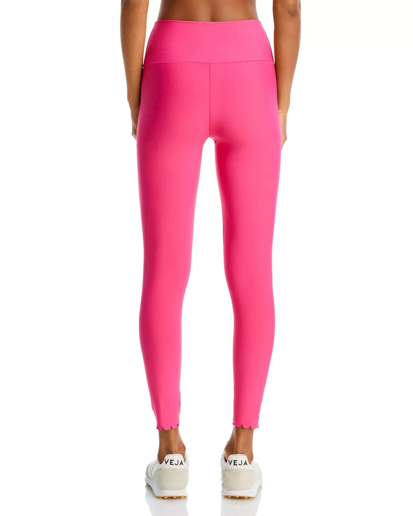 AQUA Scalloped Hem Leggings - Exclusive Pants