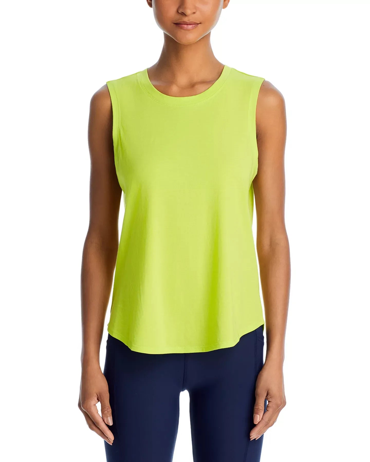 AQUA Scallop Hem Tank Top - Exclusive