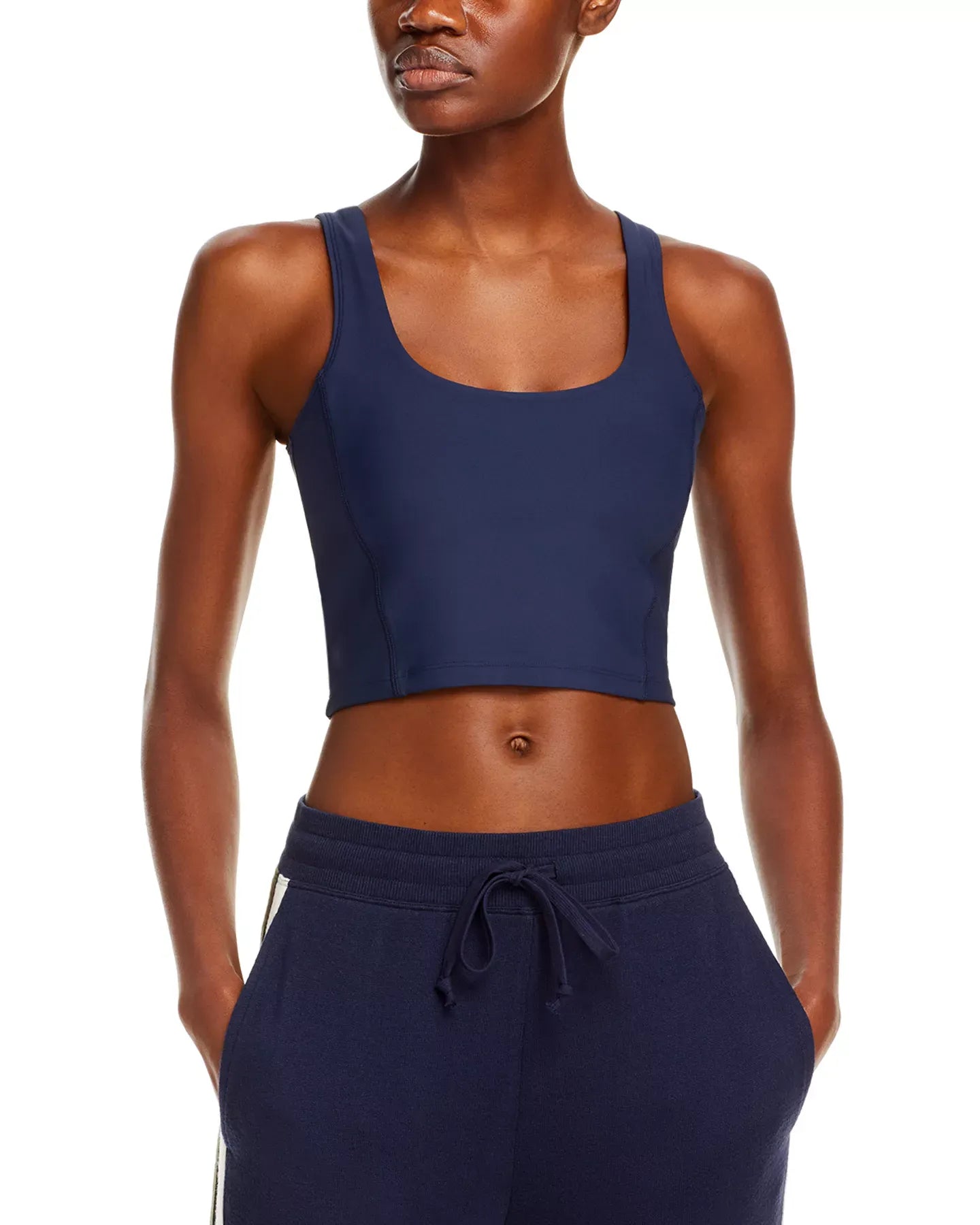 AQUA Corseted Square Neck Longline Bra - 100% Exclusive