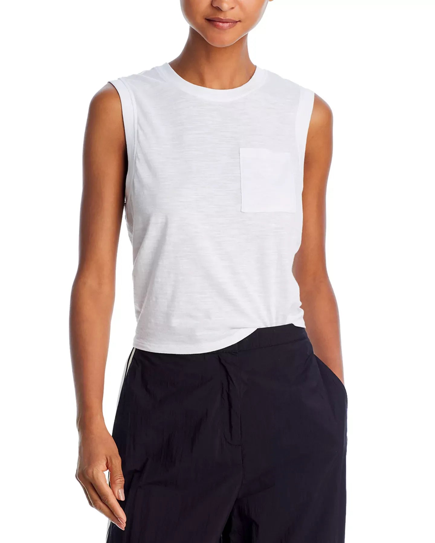 AQUA Slub Jersey Muscle Tank - Exclusive Top