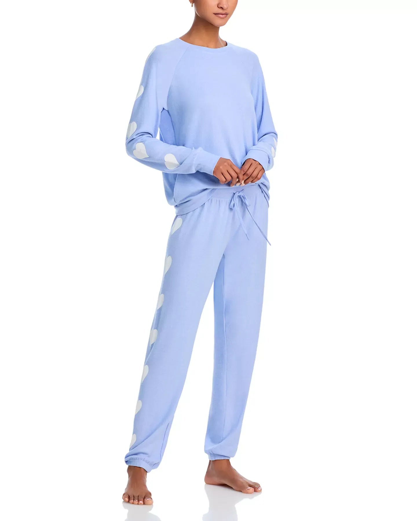AQUA Long Sleeve Star Print Pajama Set - Exclusive Sleepwear