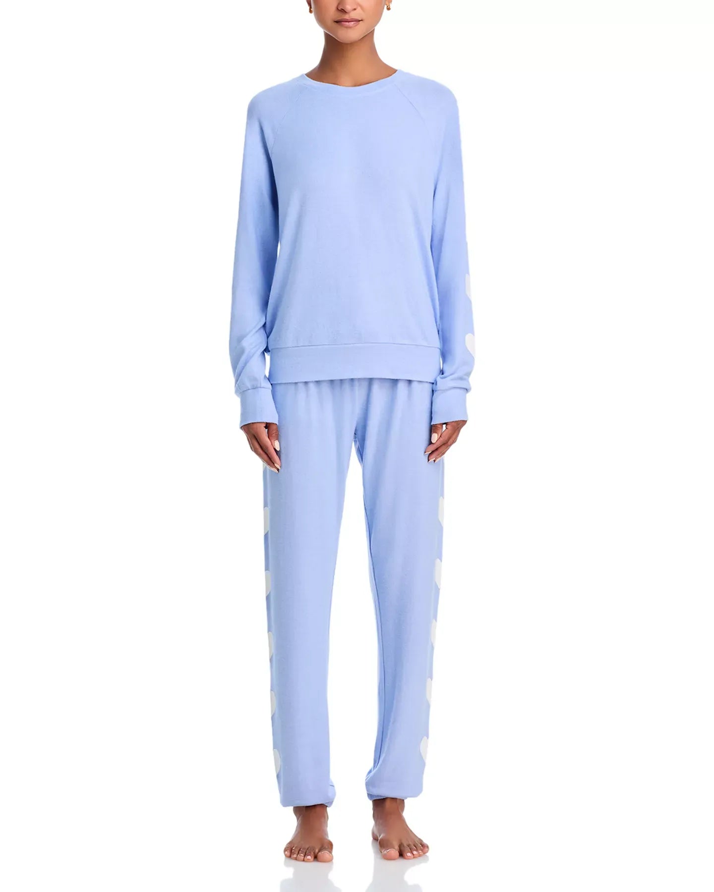 AQUA Long Sleeve Star Print Pajama Set - Exclusive Sleepwear