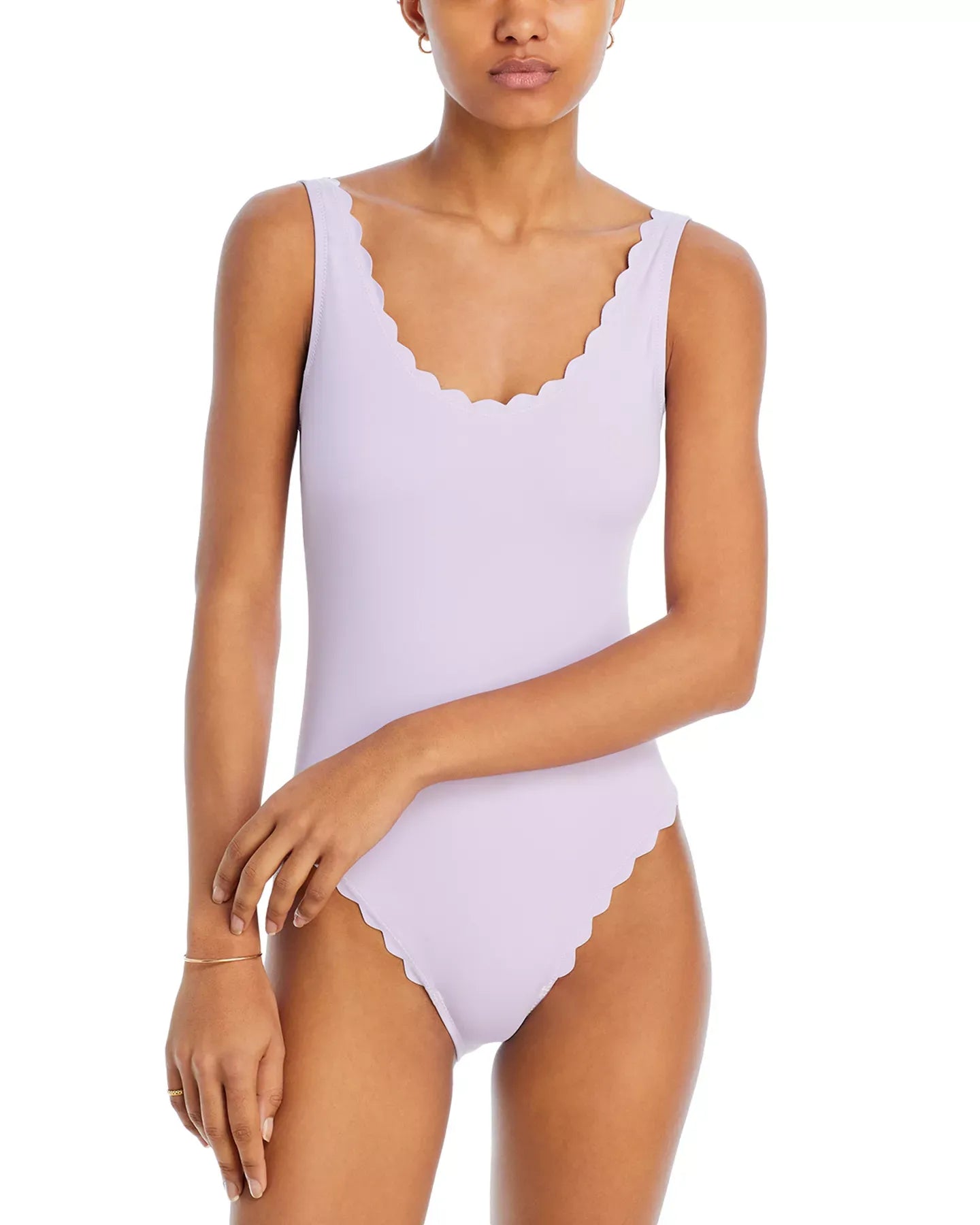 AQUA Scalloped One Piece Swimsuit - Exclusive