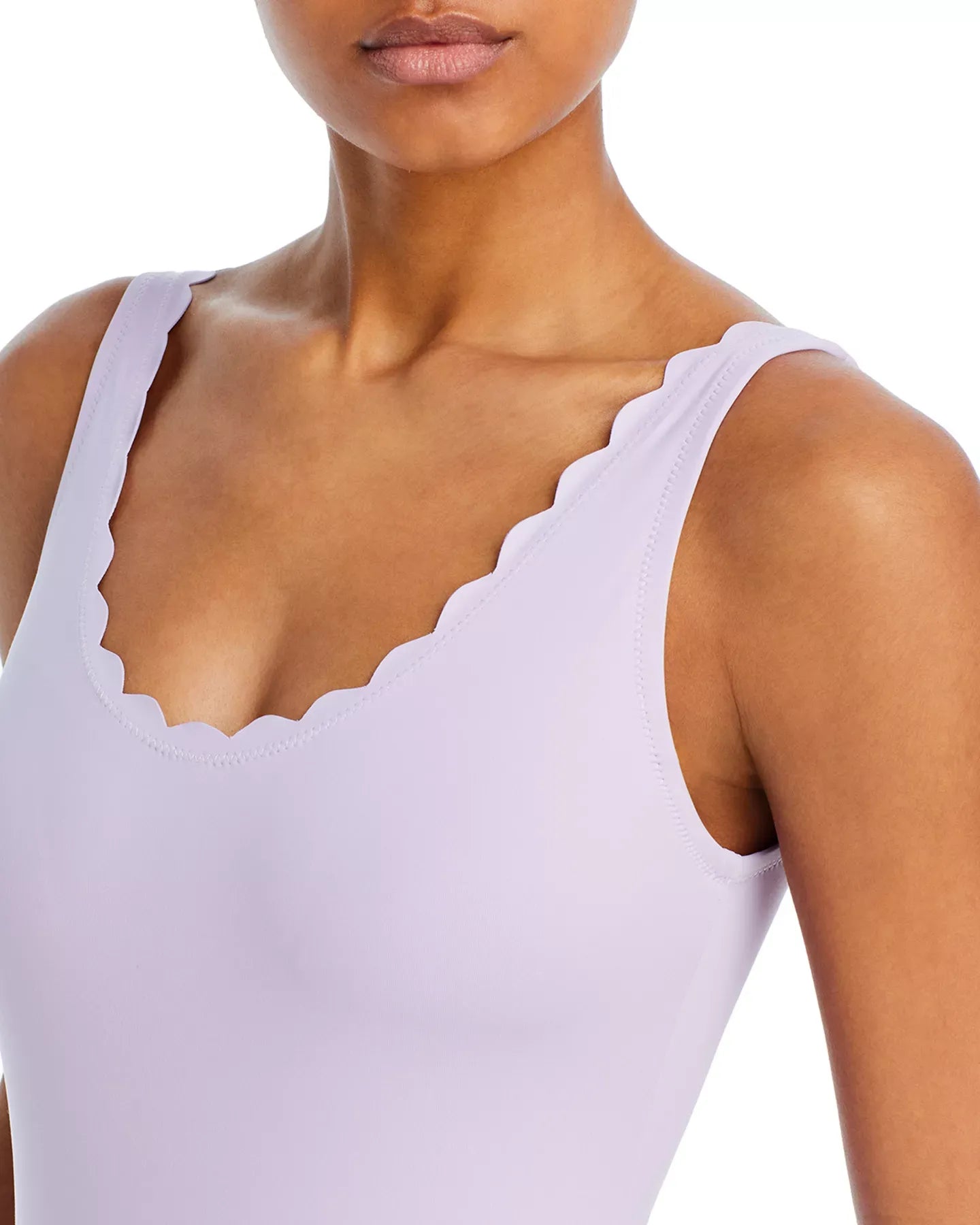 AQUA Scalloped One Piece Swimsuit - Exclusive