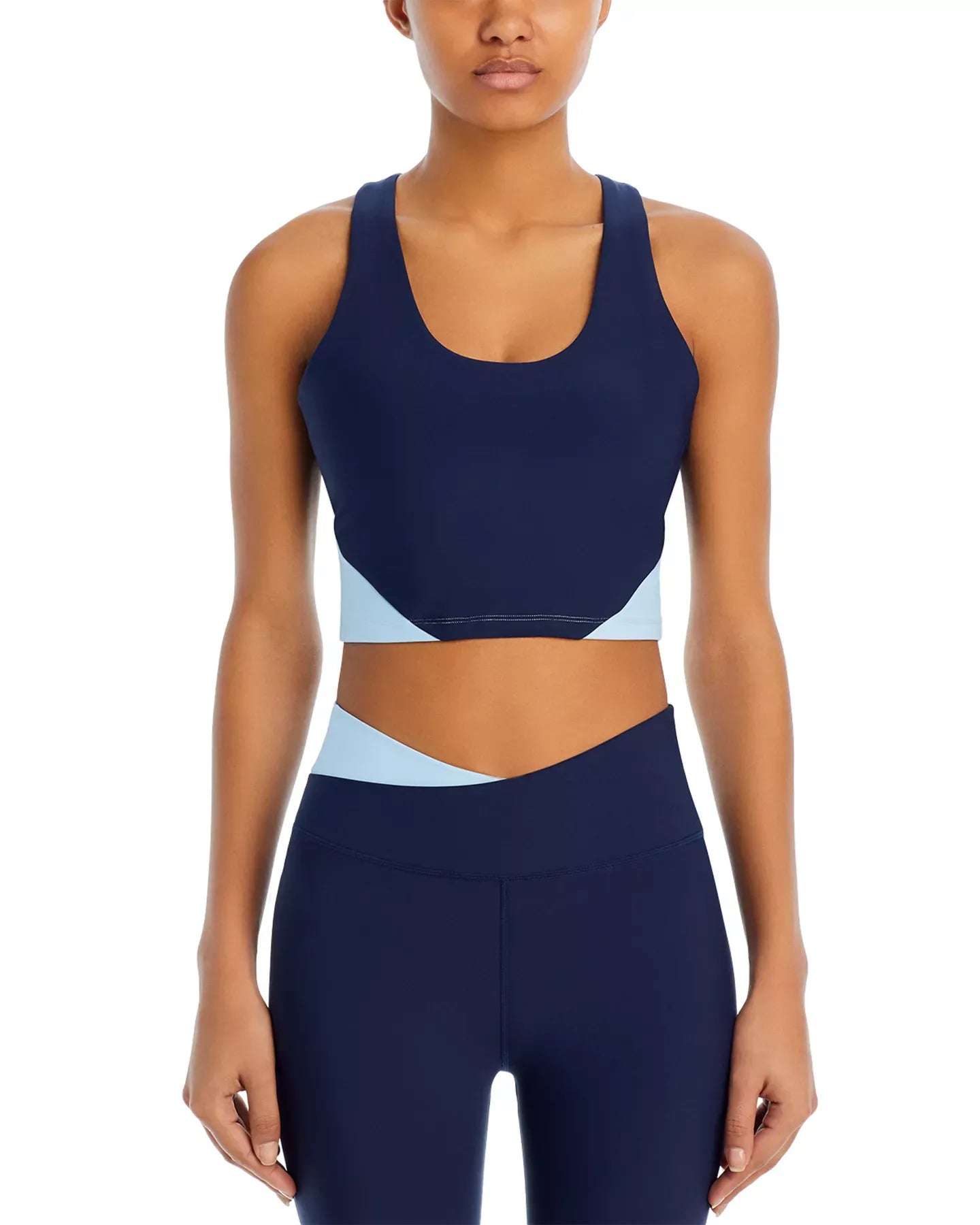AQUA Color Blocked Sports Bra - Exclusive
