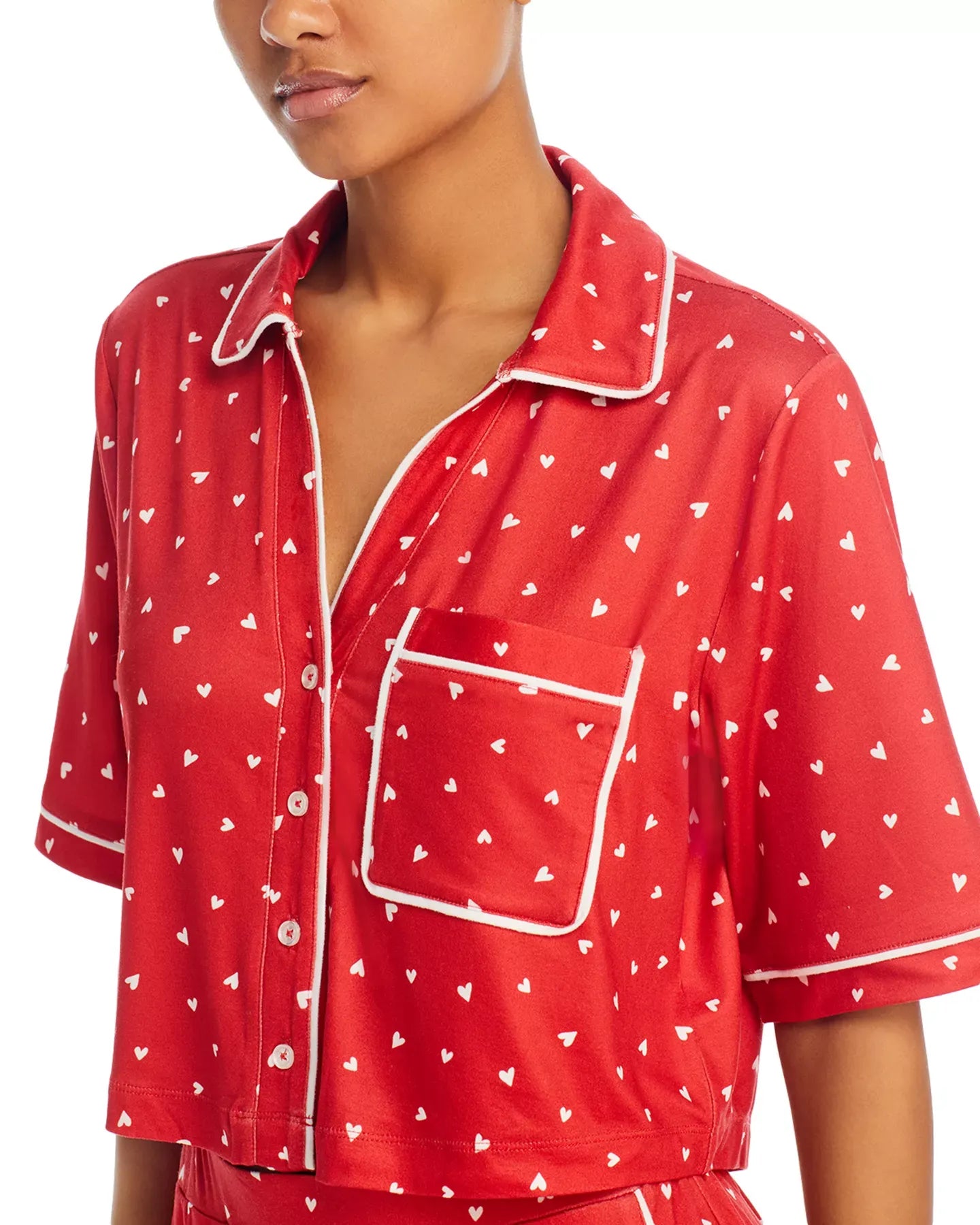 AQUA Boxy Shirt & Wide Leg Pajama Set - Exclusive Sleepwear