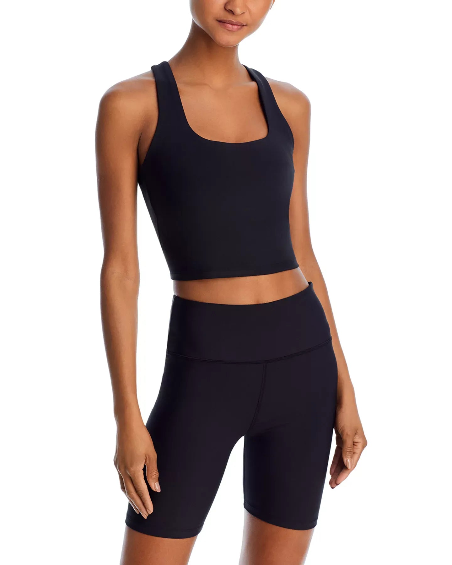 AQUA Square Neck Longline Sports Bra - Exclusive