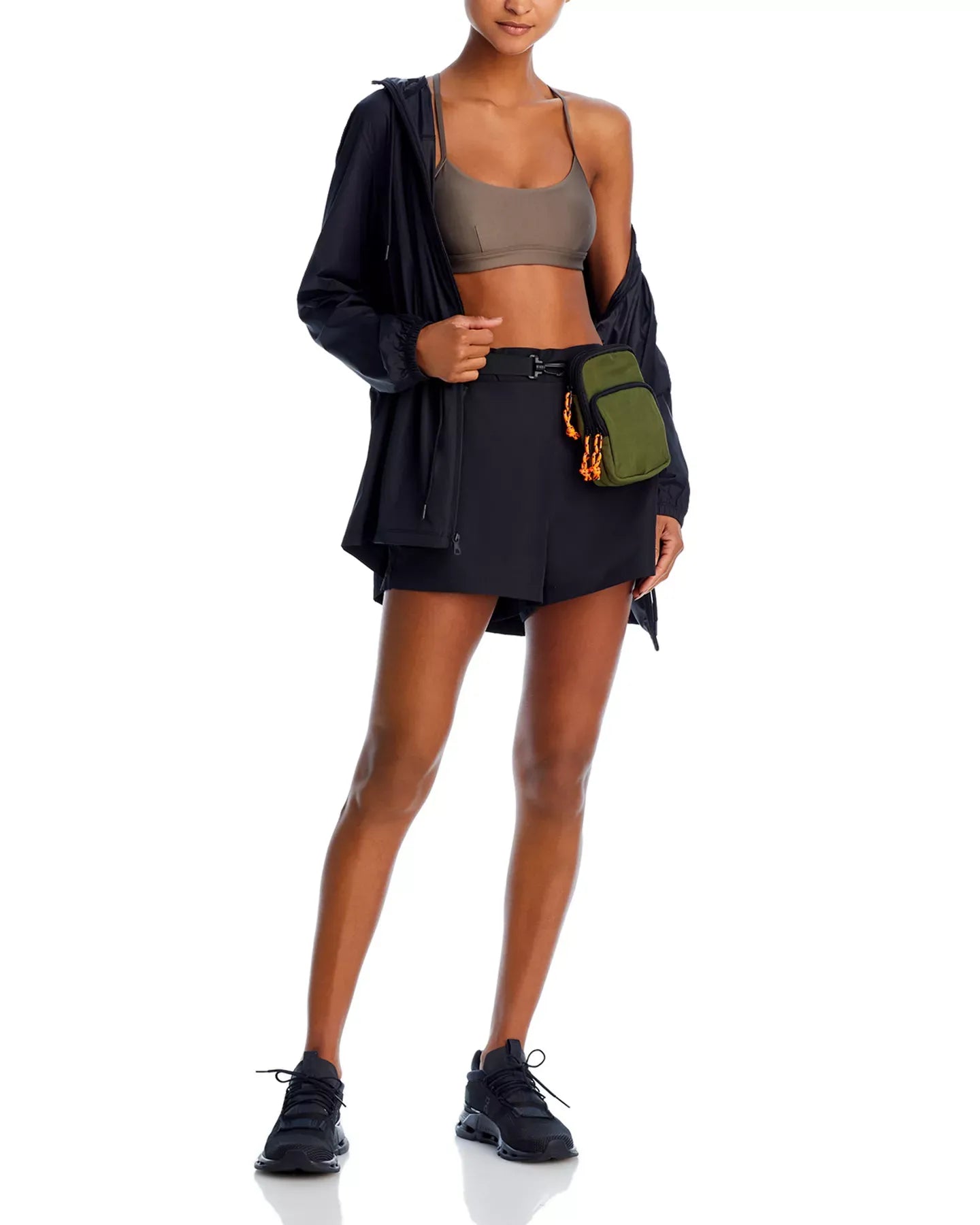 AQUA Flat Front Windbreaker Shorts - Exclusive