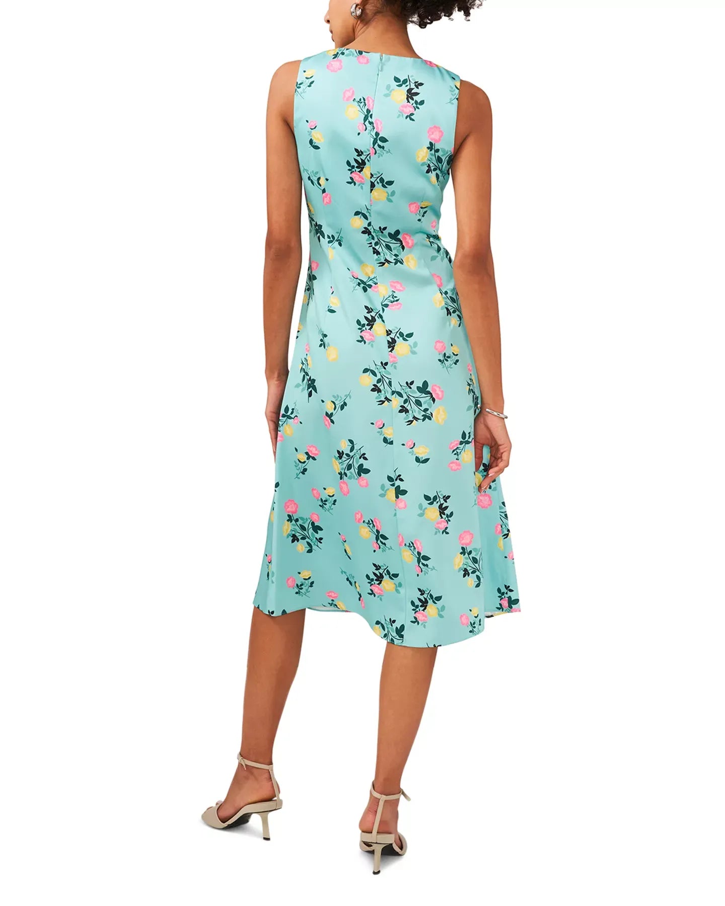 1.STATE Floral V Neck Dress
