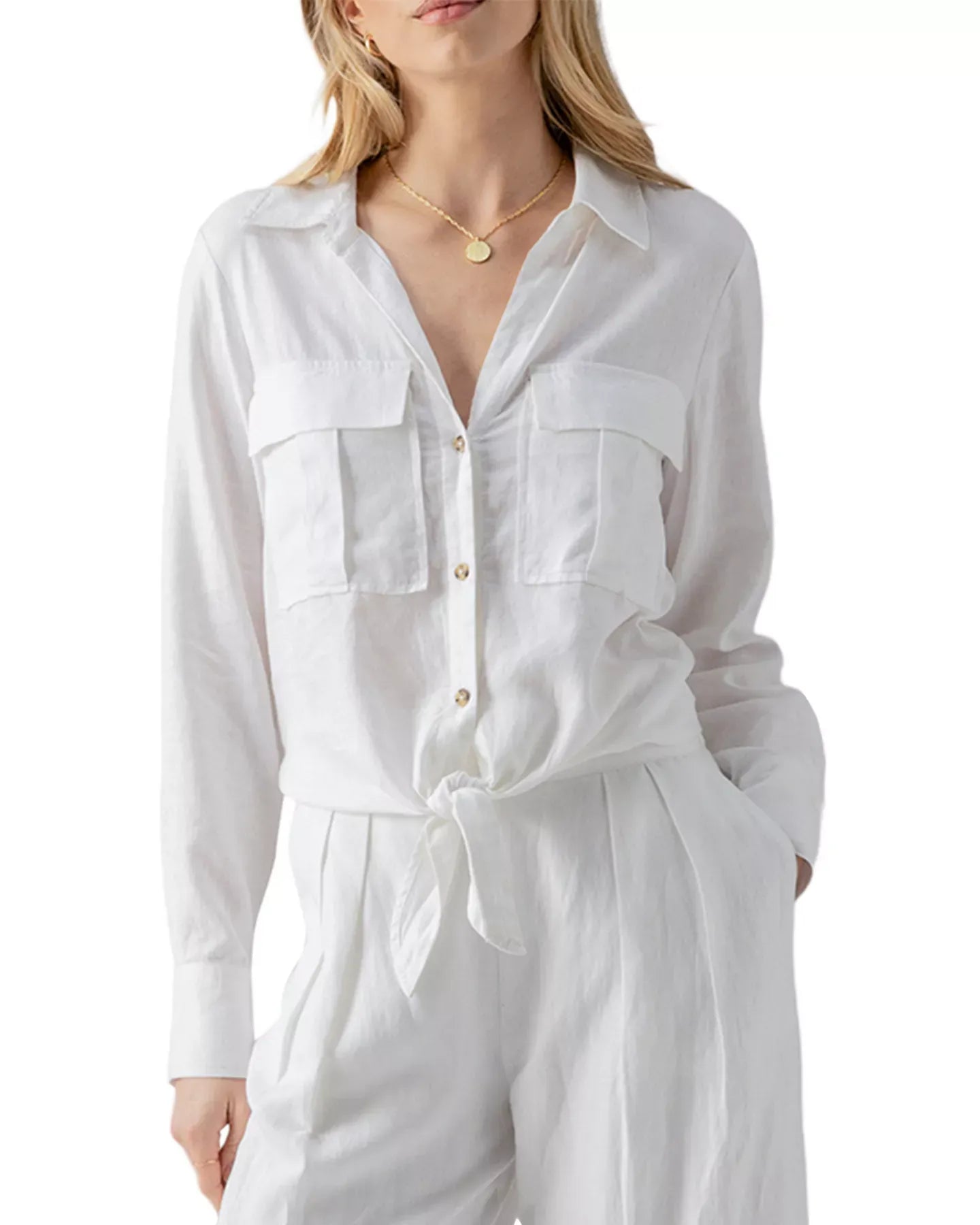 Sanctuary Utility Pocket Shirt Top