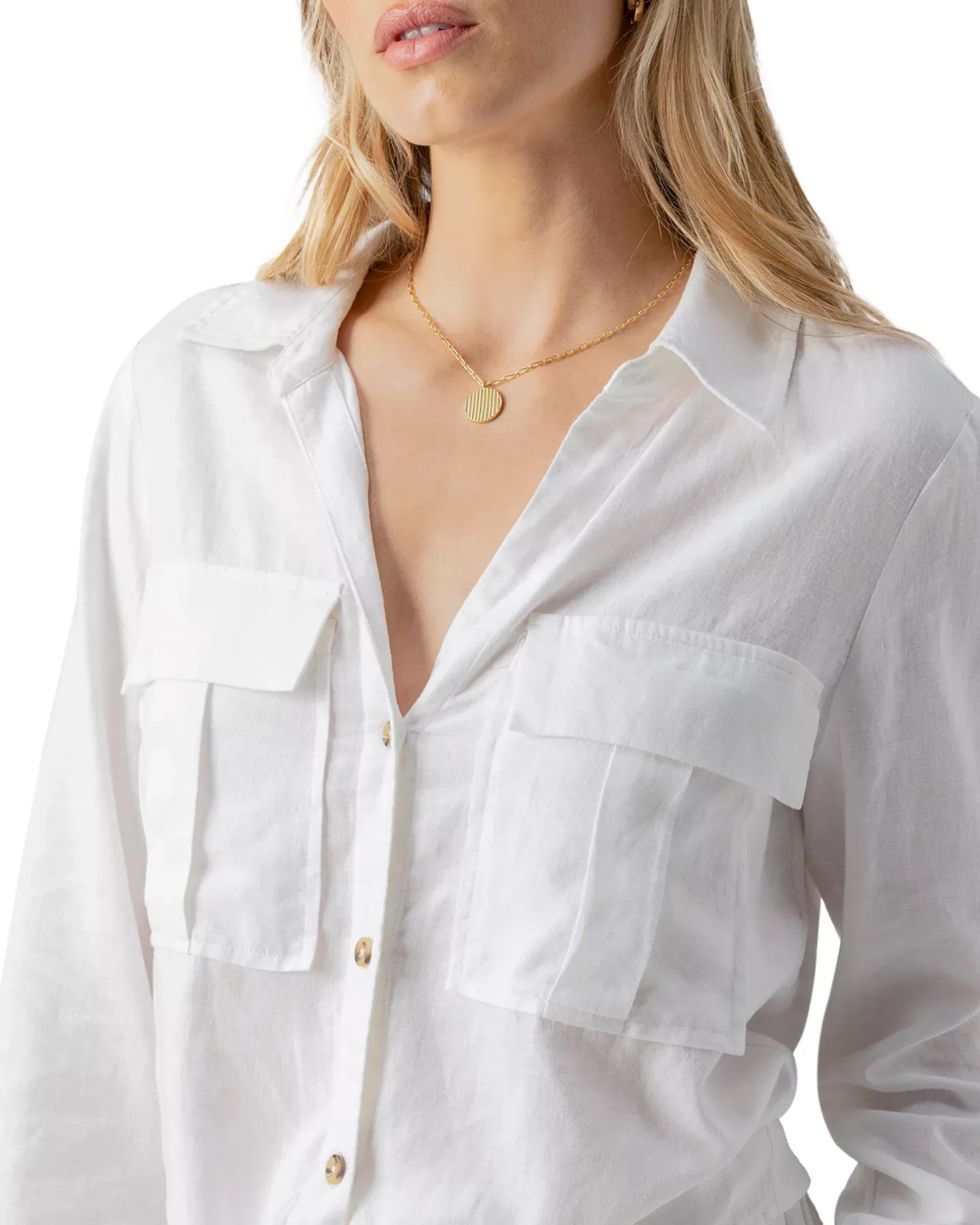Sanctuary Utility Pocket Shirt Top