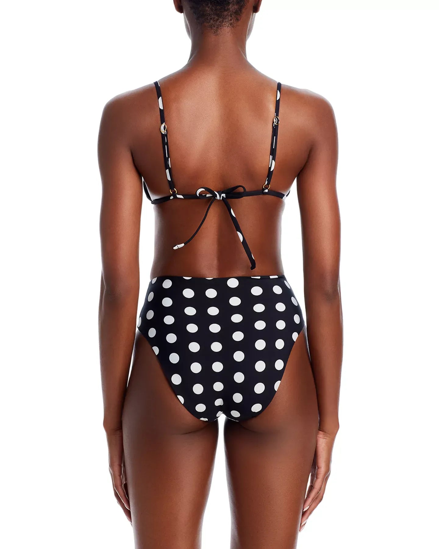 AQUA Polka Dot High Waist Bikini Bottom - Exclusive Swimsuit