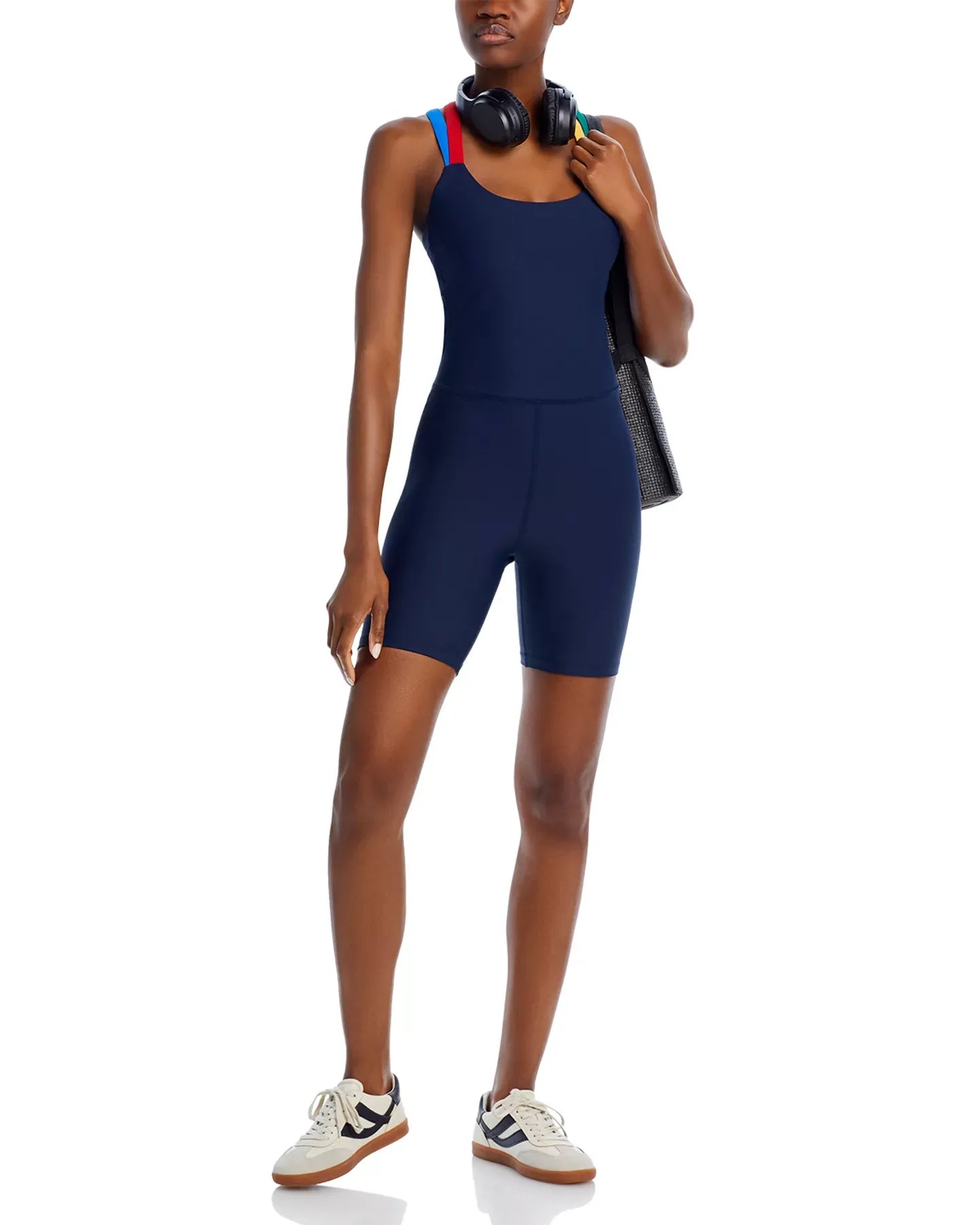 AQUA Strappy Back 7" Short Unitard - Exclusive Jumpsuits