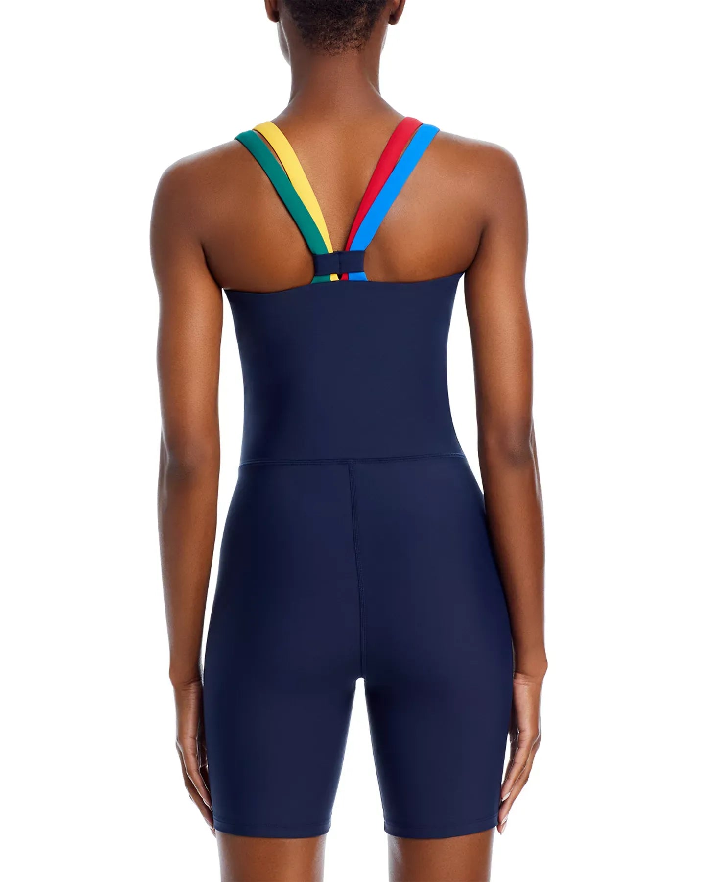 AQUA Strappy Back 7" Short Unitard - Exclusive Jumpsuits