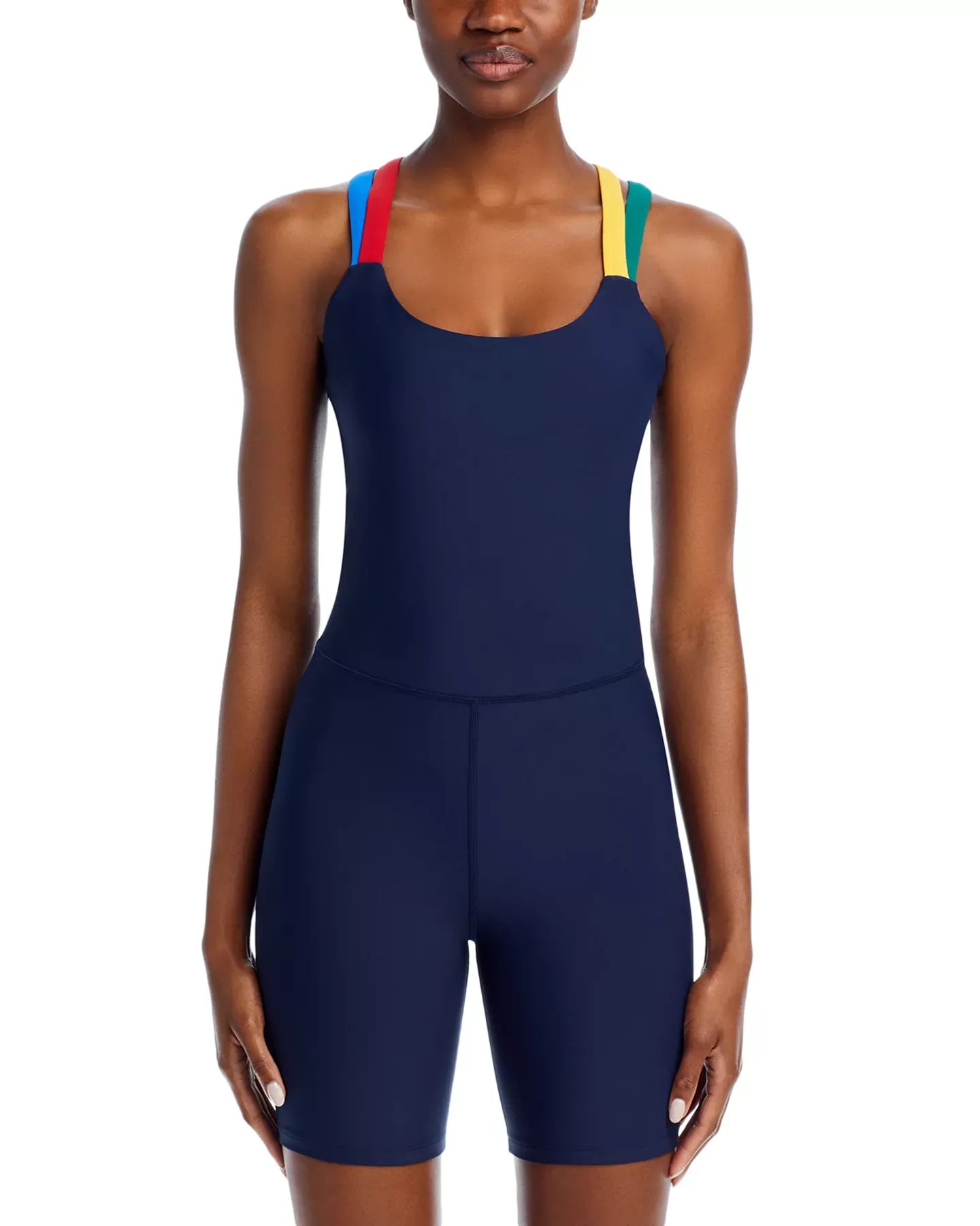 AQUA Strappy Back 7" Short Unitard - Exclusive Jumpsuits