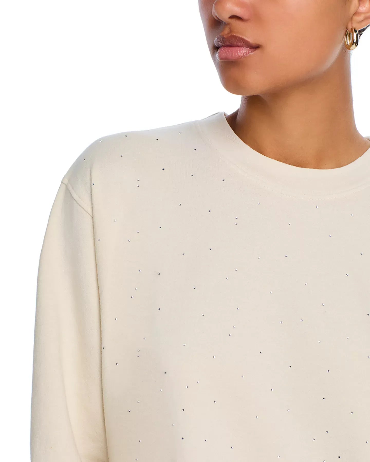 AQUA Sophia Crystal Embellished Sweatshirt