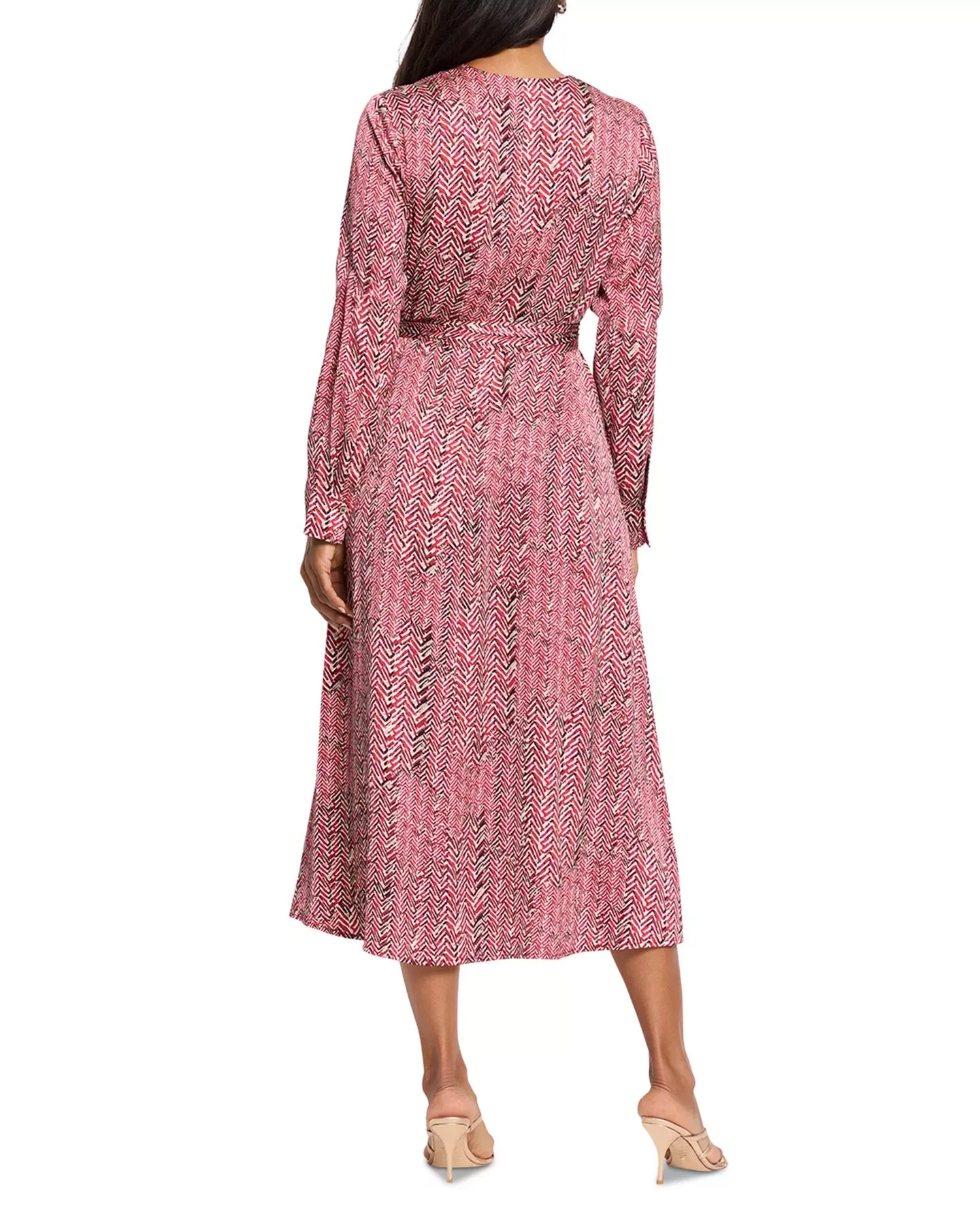 NIC+ZOE Herringbone Print Shirt Dress