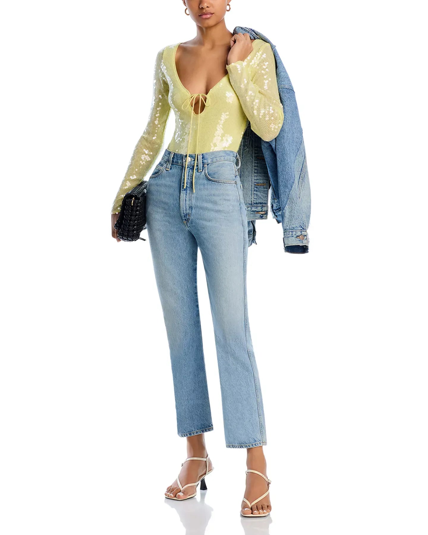 Bardot Verona Sequined Bodysuit Top