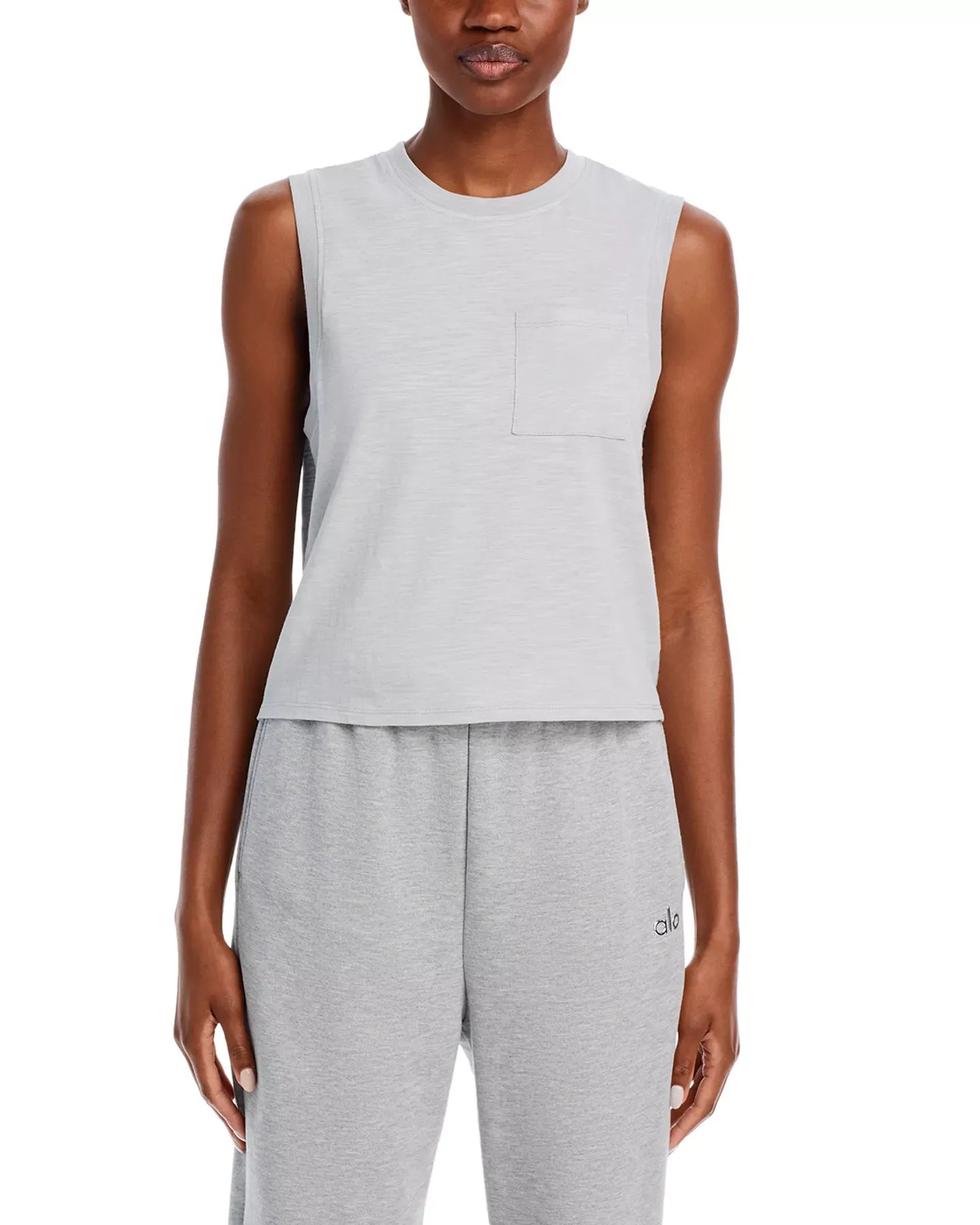 AQUA Slub Jersey Muscle Tank - Exclusive Top