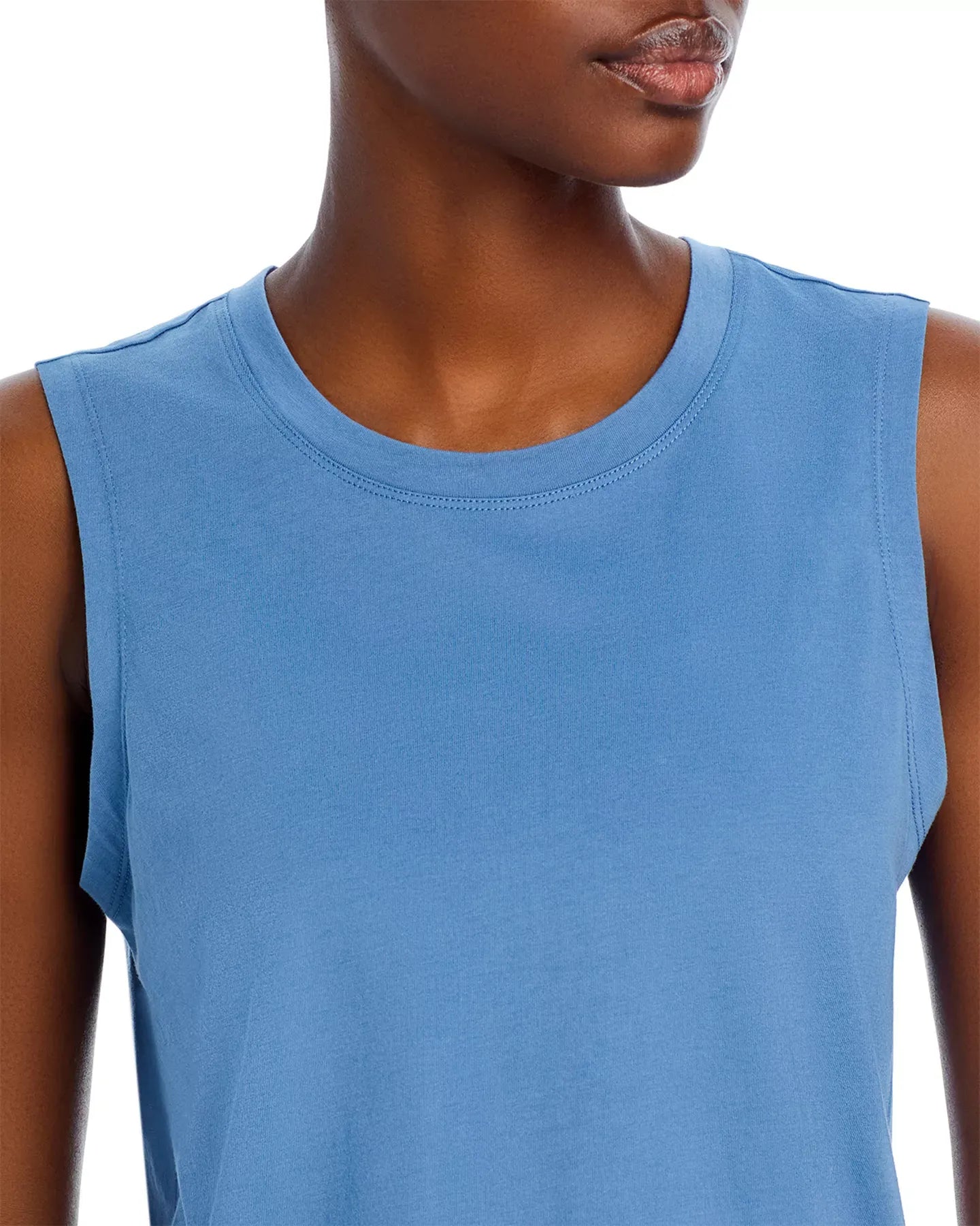 AQUA Scallop Hem Tank Top - Exclusive