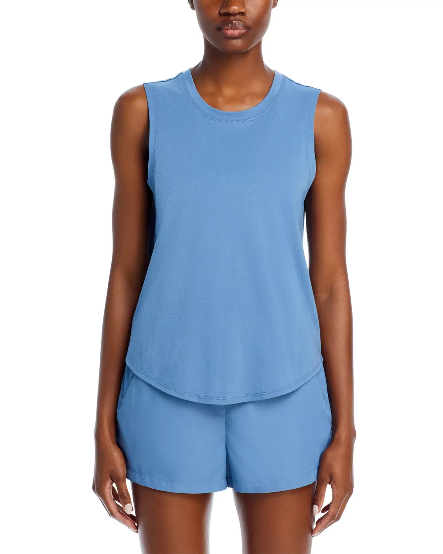 AQUA Scallop Hem Tank Top - Exclusive