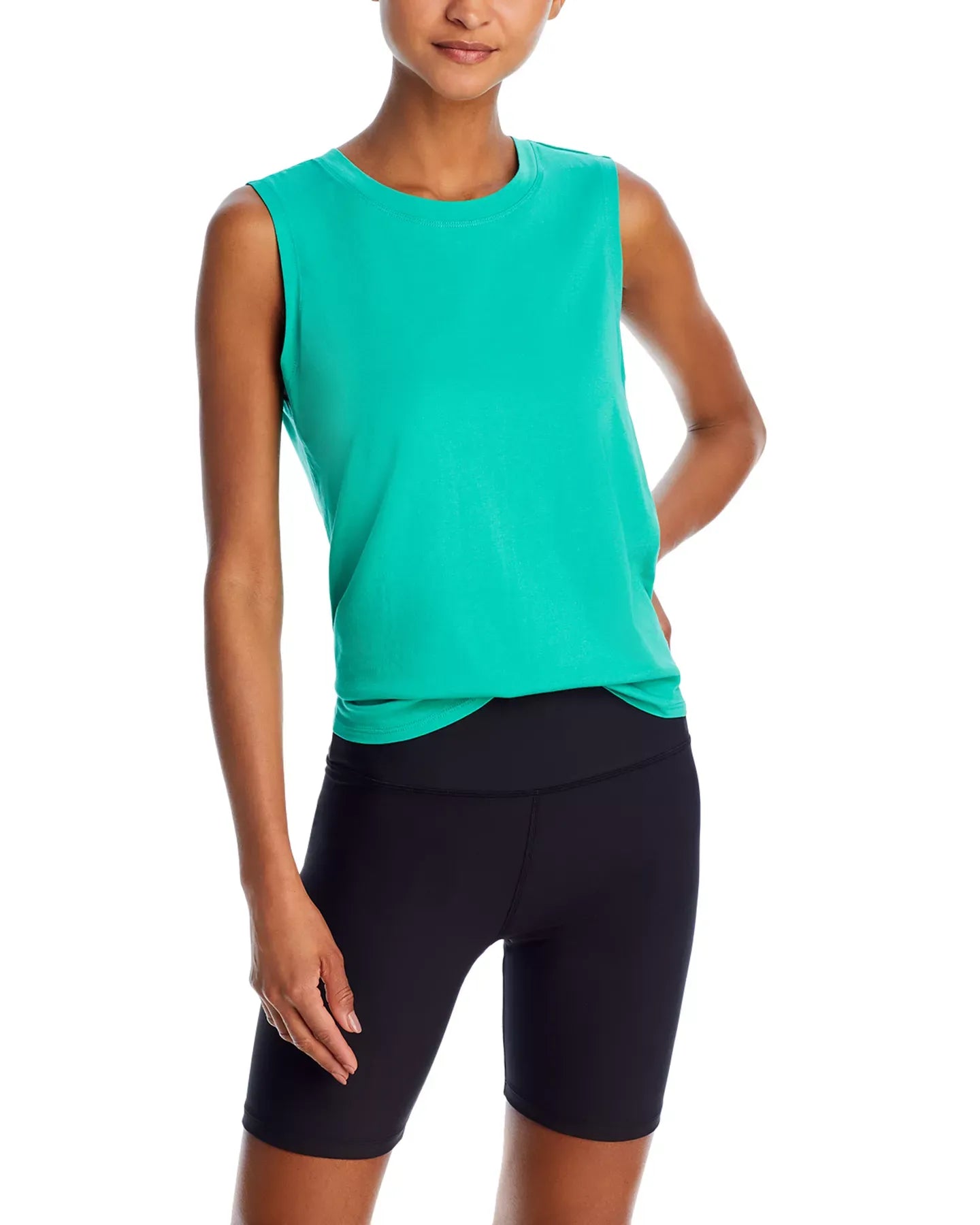 AQUA Scallop Hem Tank Top - Exclusive