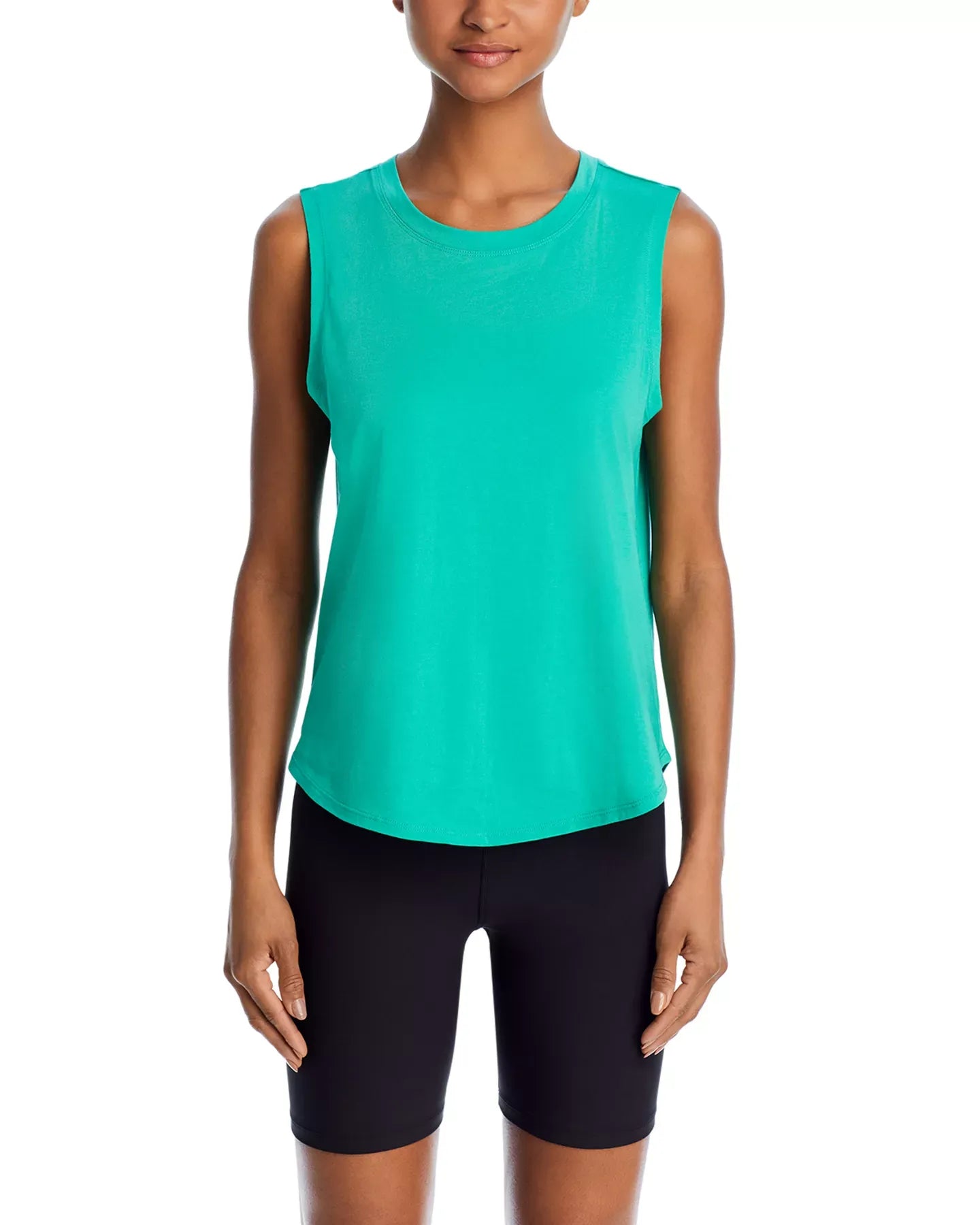 AQUA Scallop Hem Tank Top - Exclusive