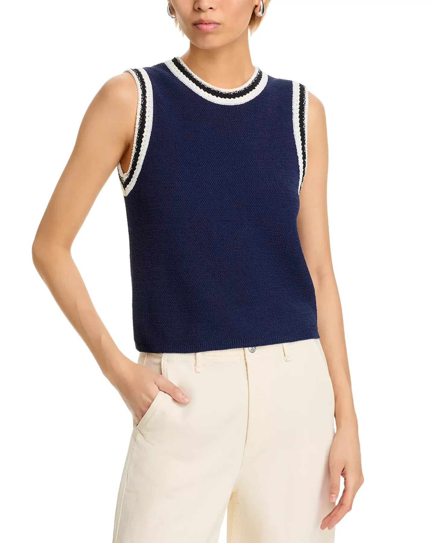 rag & bone Meghan Contrast Stripe Vest Jacket