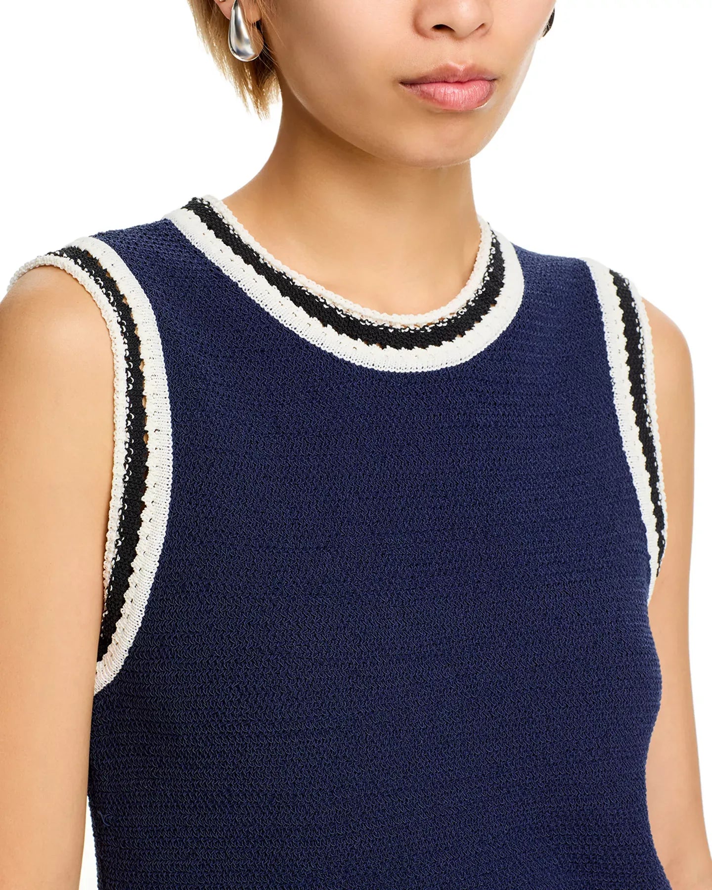 rag & bone Meghan Contrast Stripe Vest Jacket