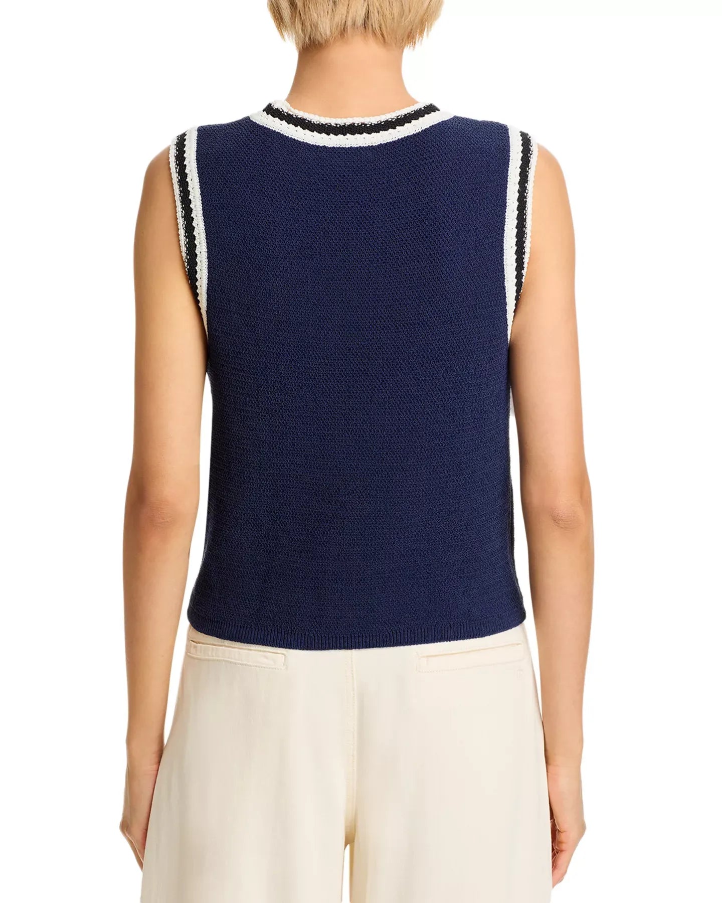 rag & bone Meghan Contrast Stripe Vest Jacket