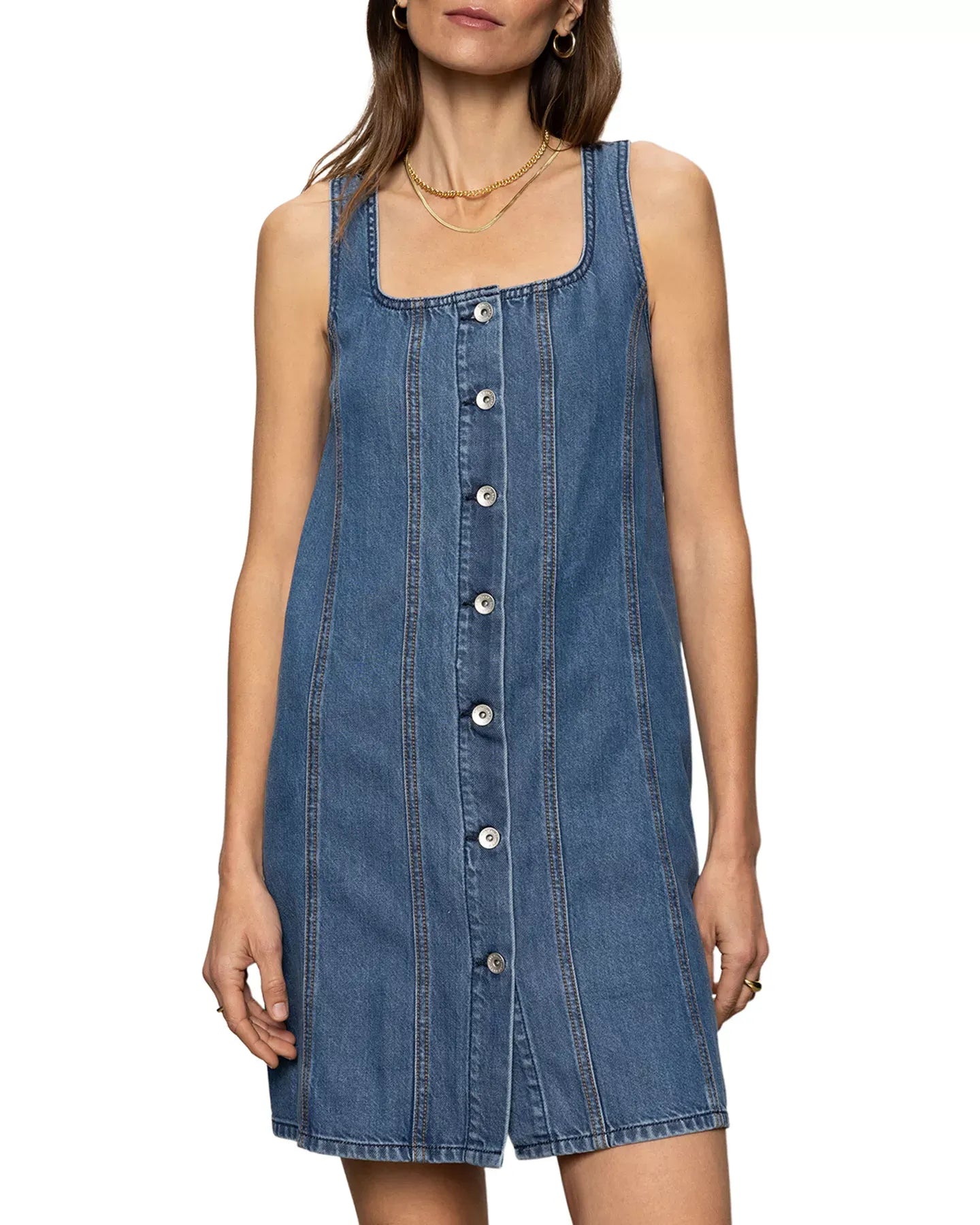 Sanctuary Blossom Denim Mini Dress