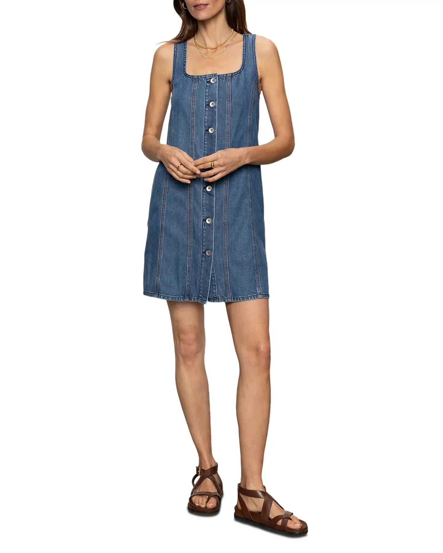 Sanctuary Blossom Denim Mini Dress
