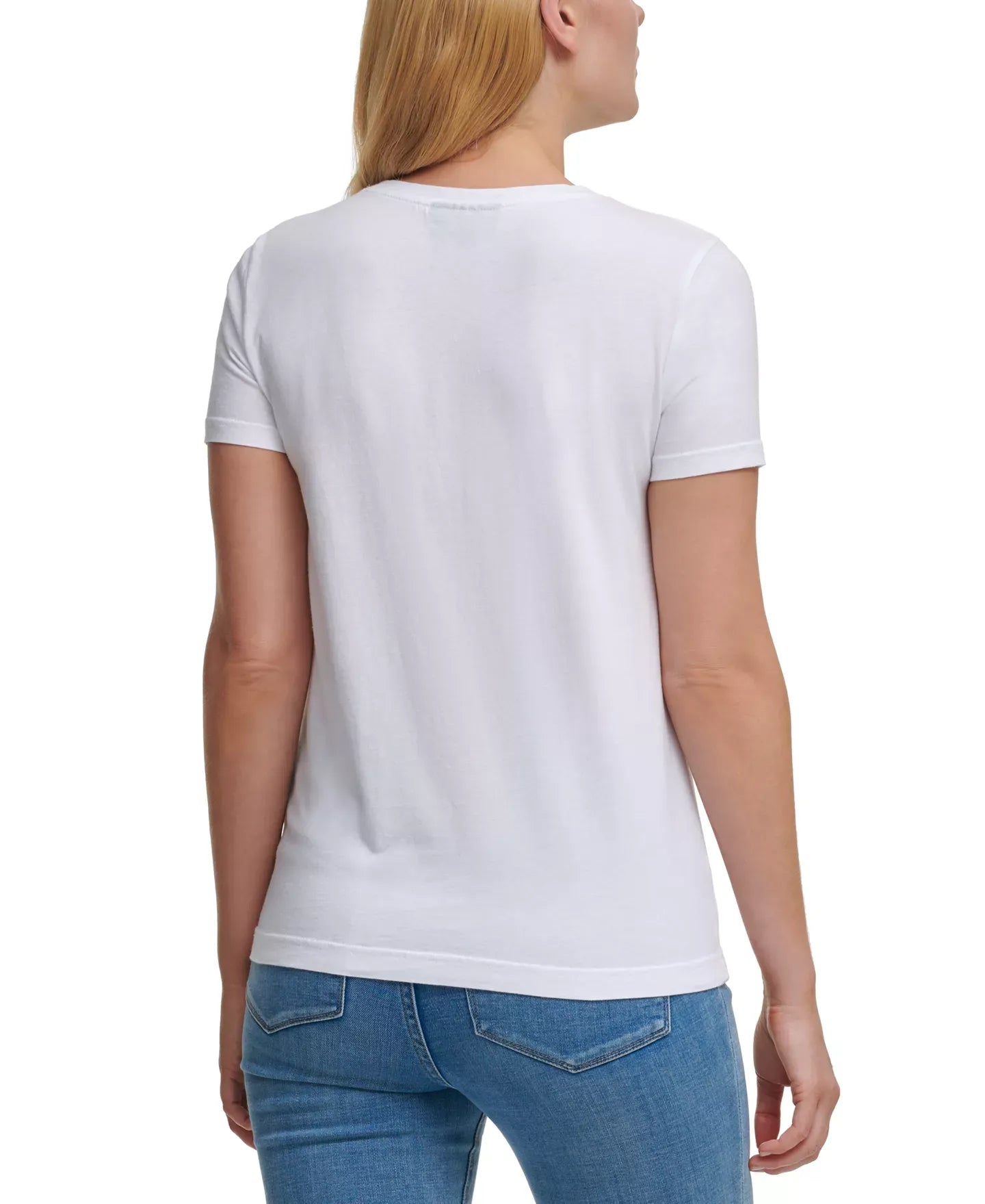 DKNY Short Sleeve Sequin Pocket T-Shirt Top