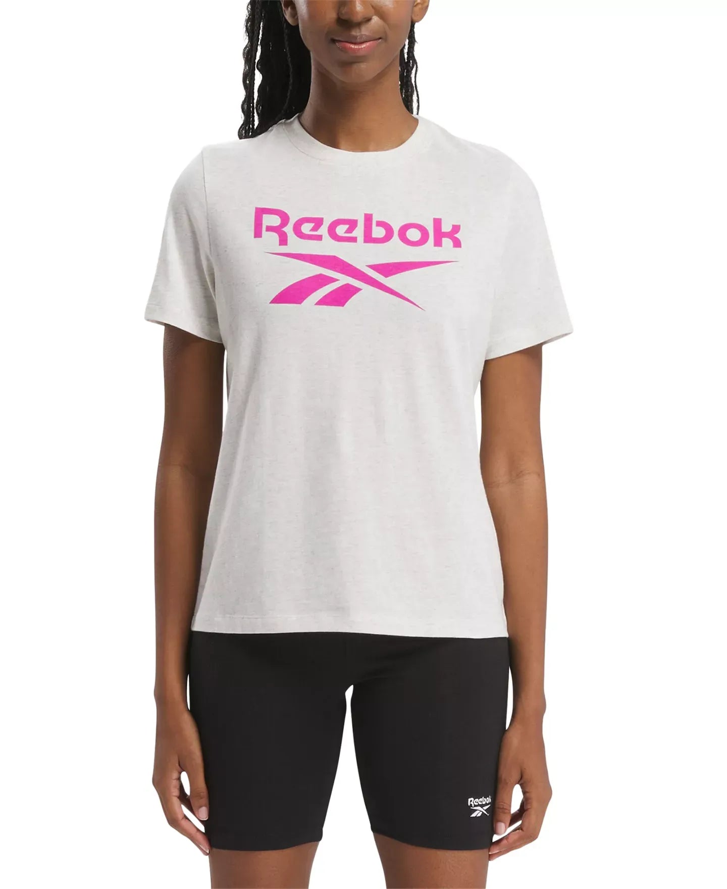 Reebok Women's Short Sleeve Logo Graphic T-Shirt Top