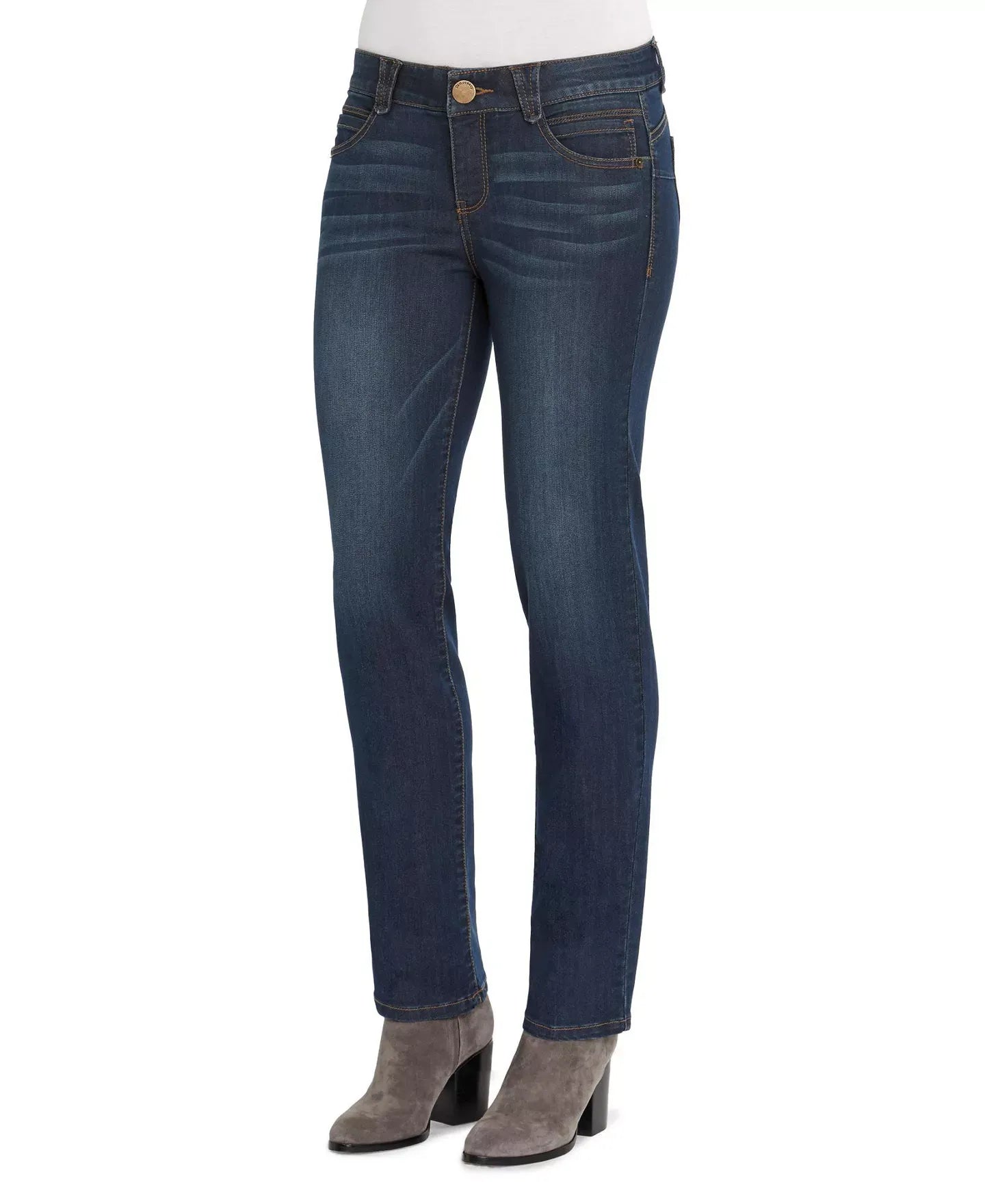 Democracy Women's "Ab"Solution Mid Rise Straight Leg Jeans
