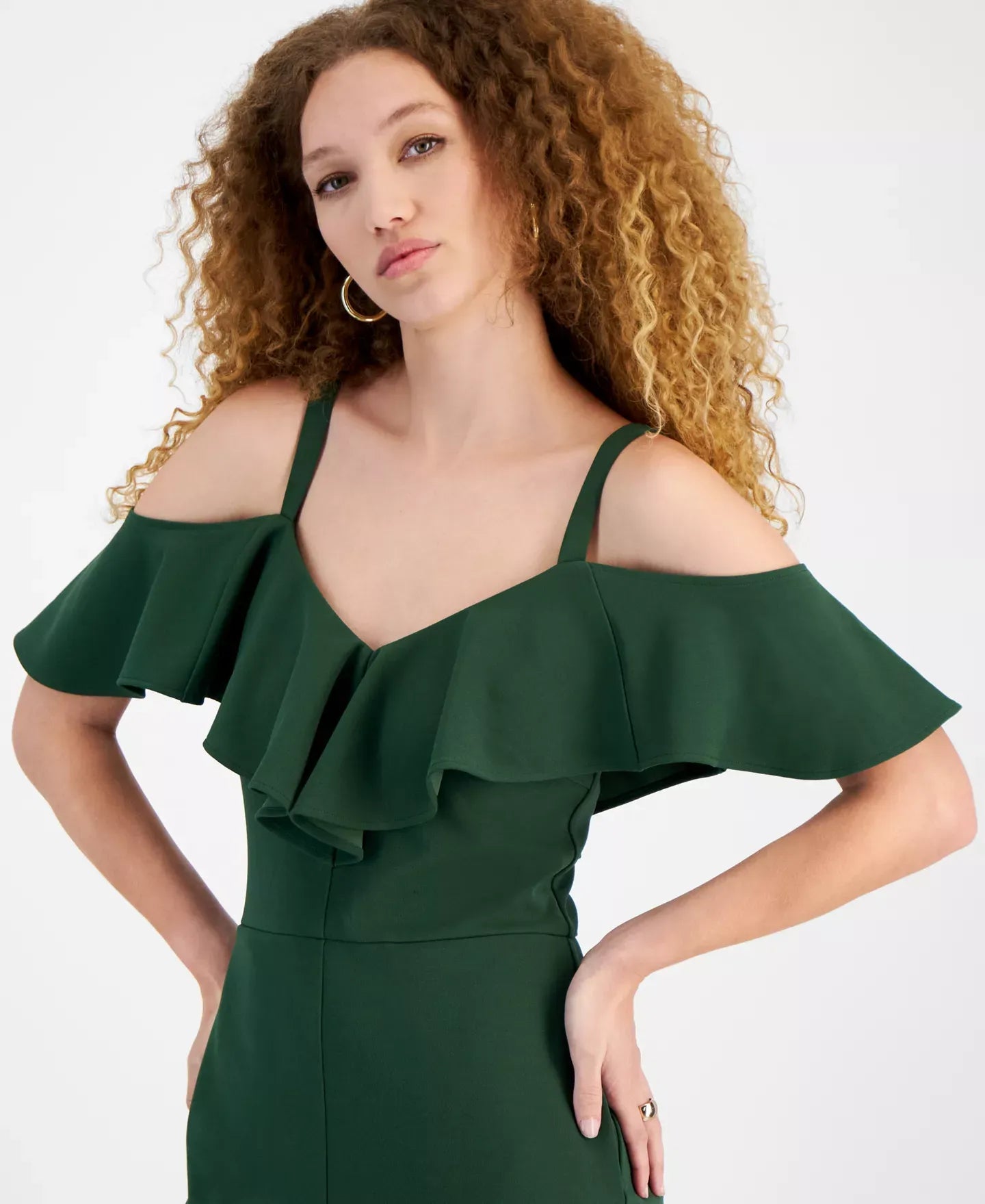 RACHEL Rachel Roy Women's Roma Ruffled Off-The-Shoulder Jumpsuit Pants