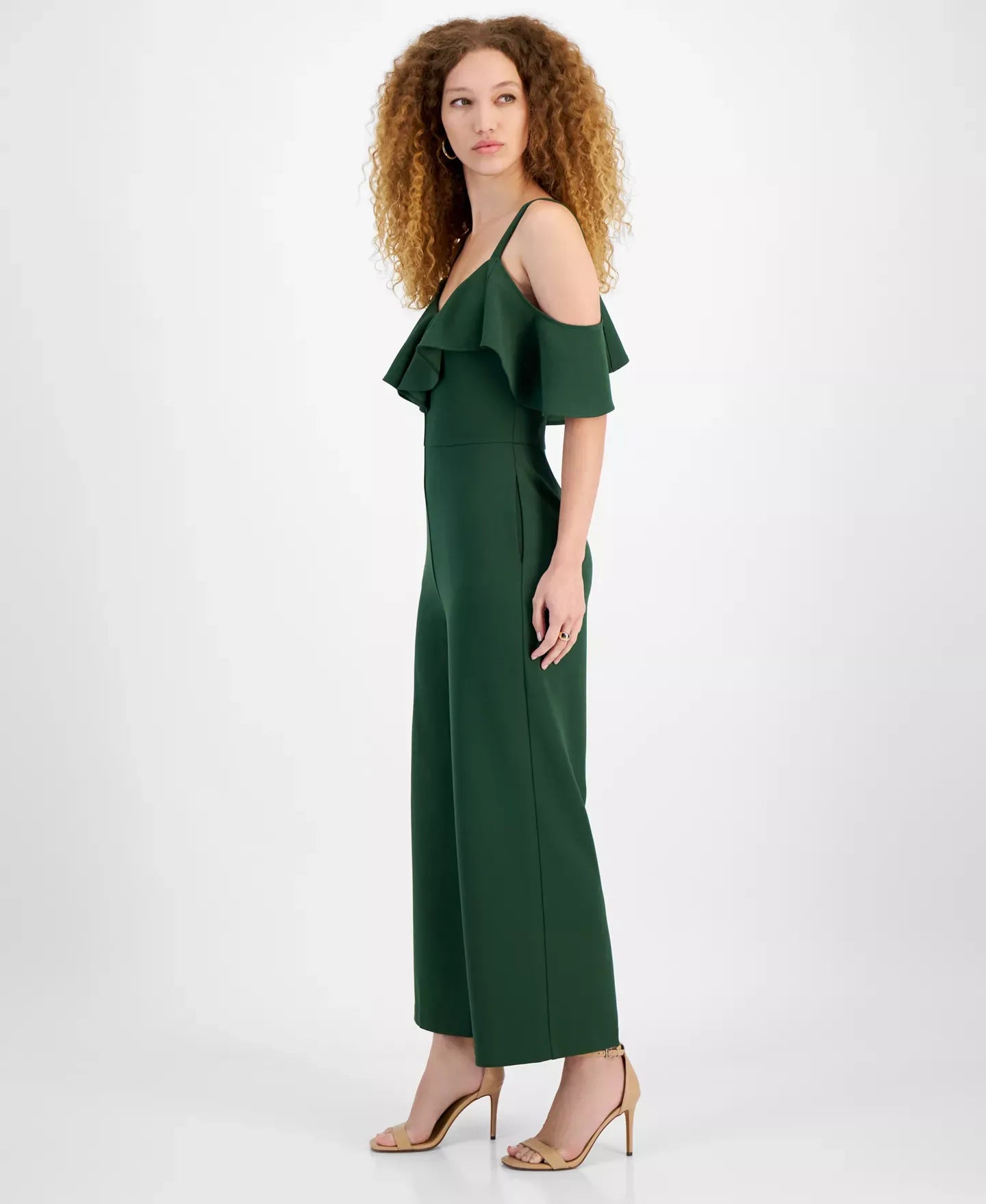 RACHEL Rachel Roy Women's Roma Ruffled Off-The-Shoulder Jumpsuit Pants