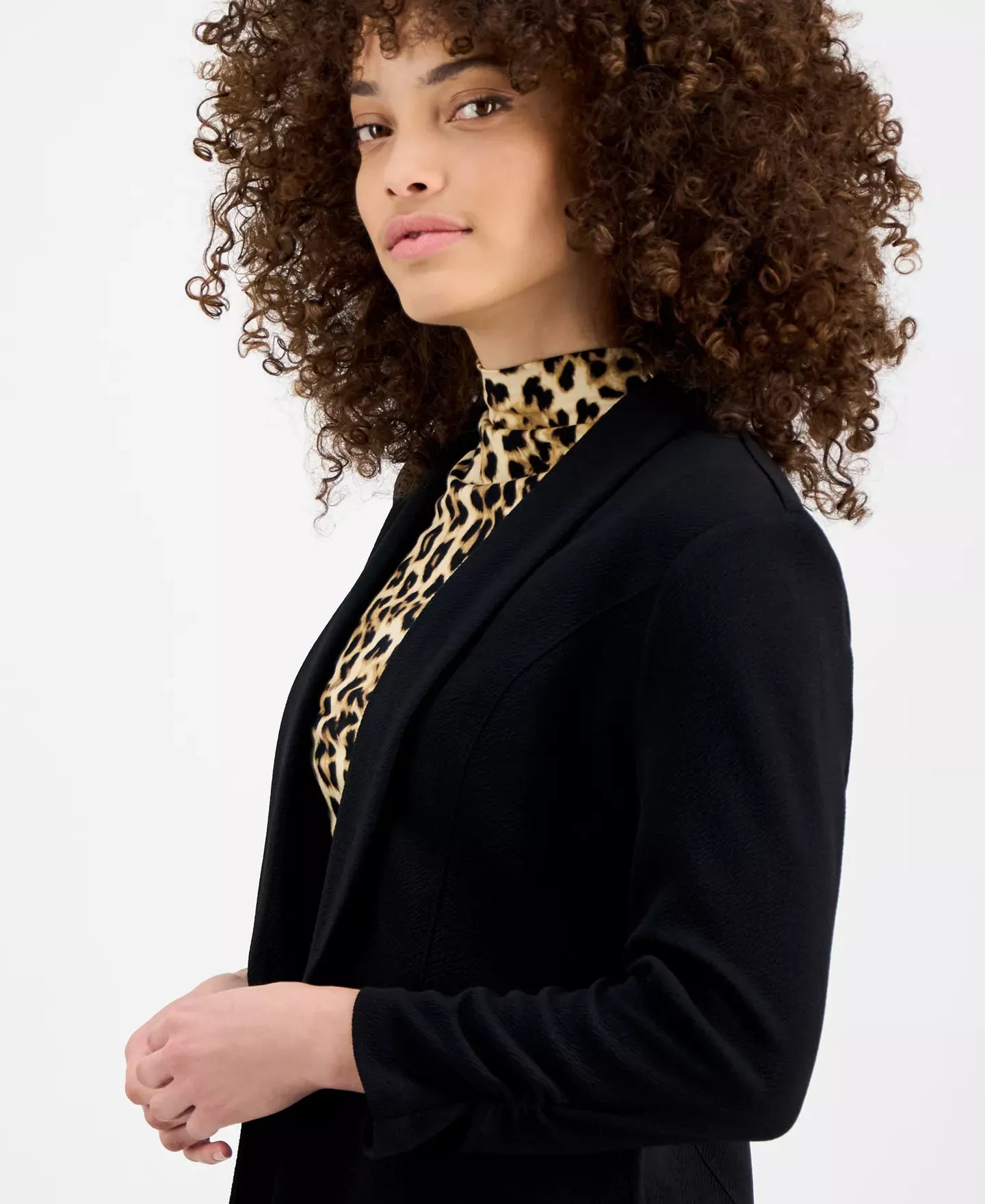 Bar III Petite 3/4-Sleeve Shawl-Collar Blazer