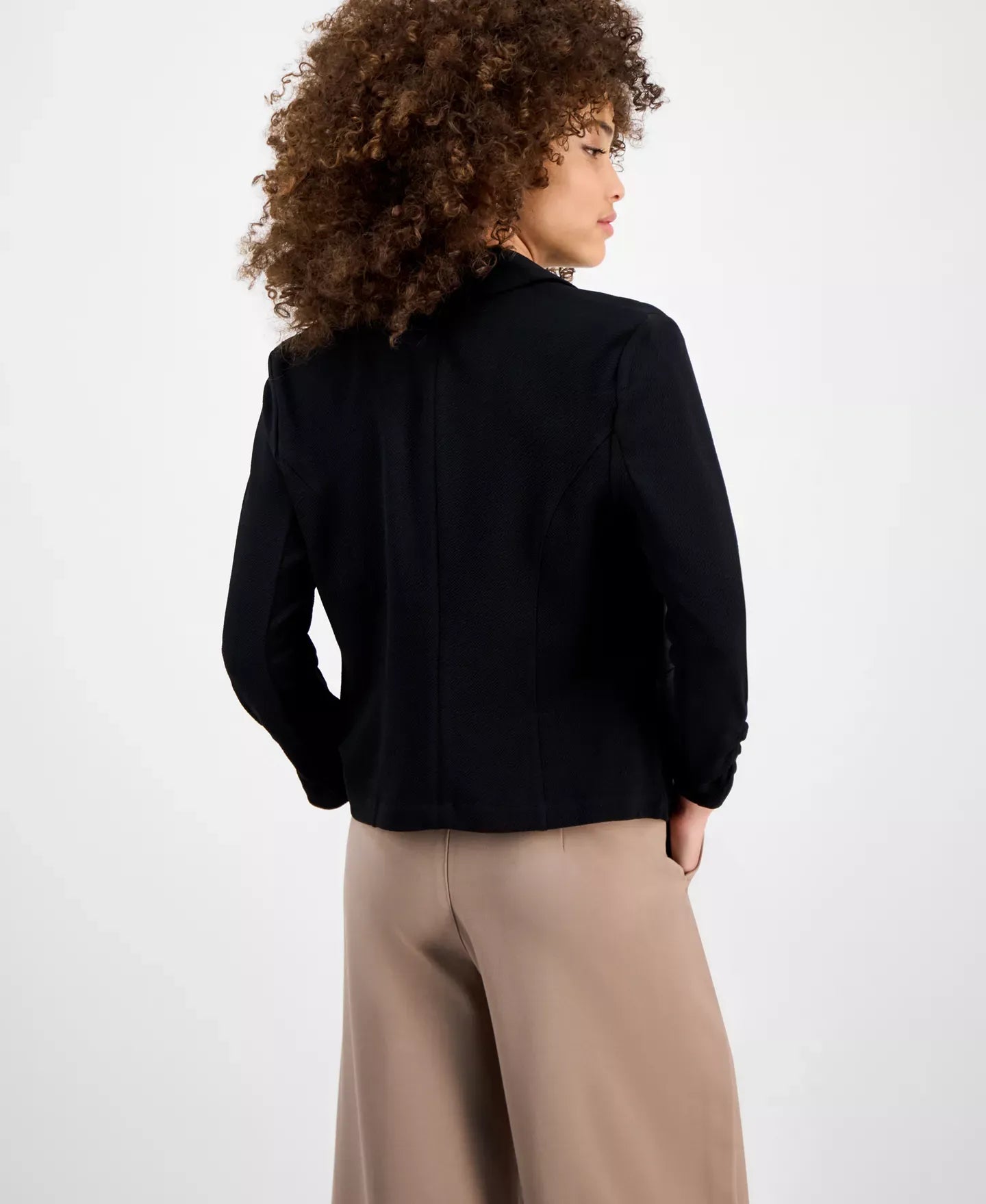 Bar III Petite 3/4-Sleeve Shawl-Collar Blazer