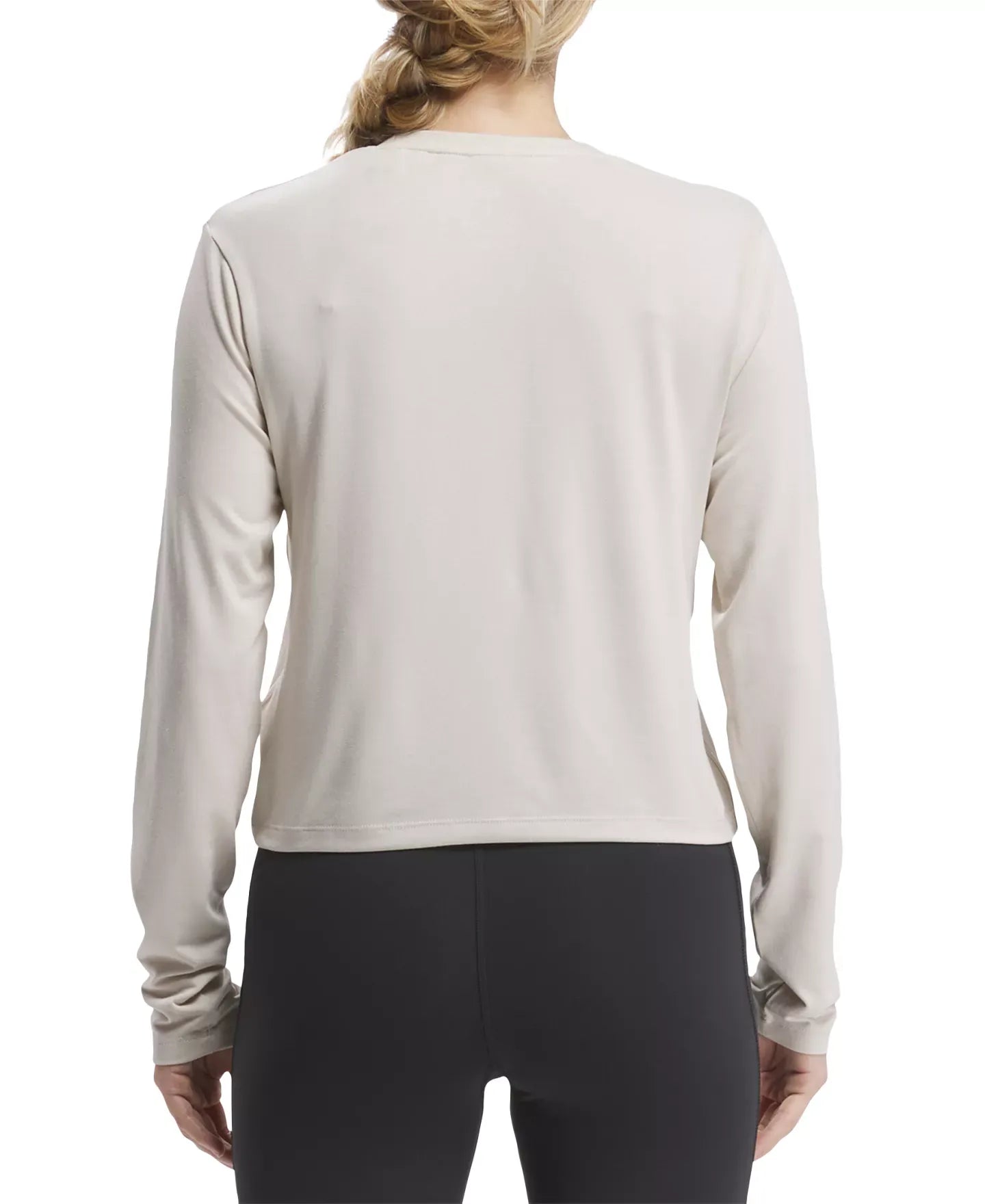 Reebok Women's Dream Blend Long-Sleeve Logo T-Shirt Top