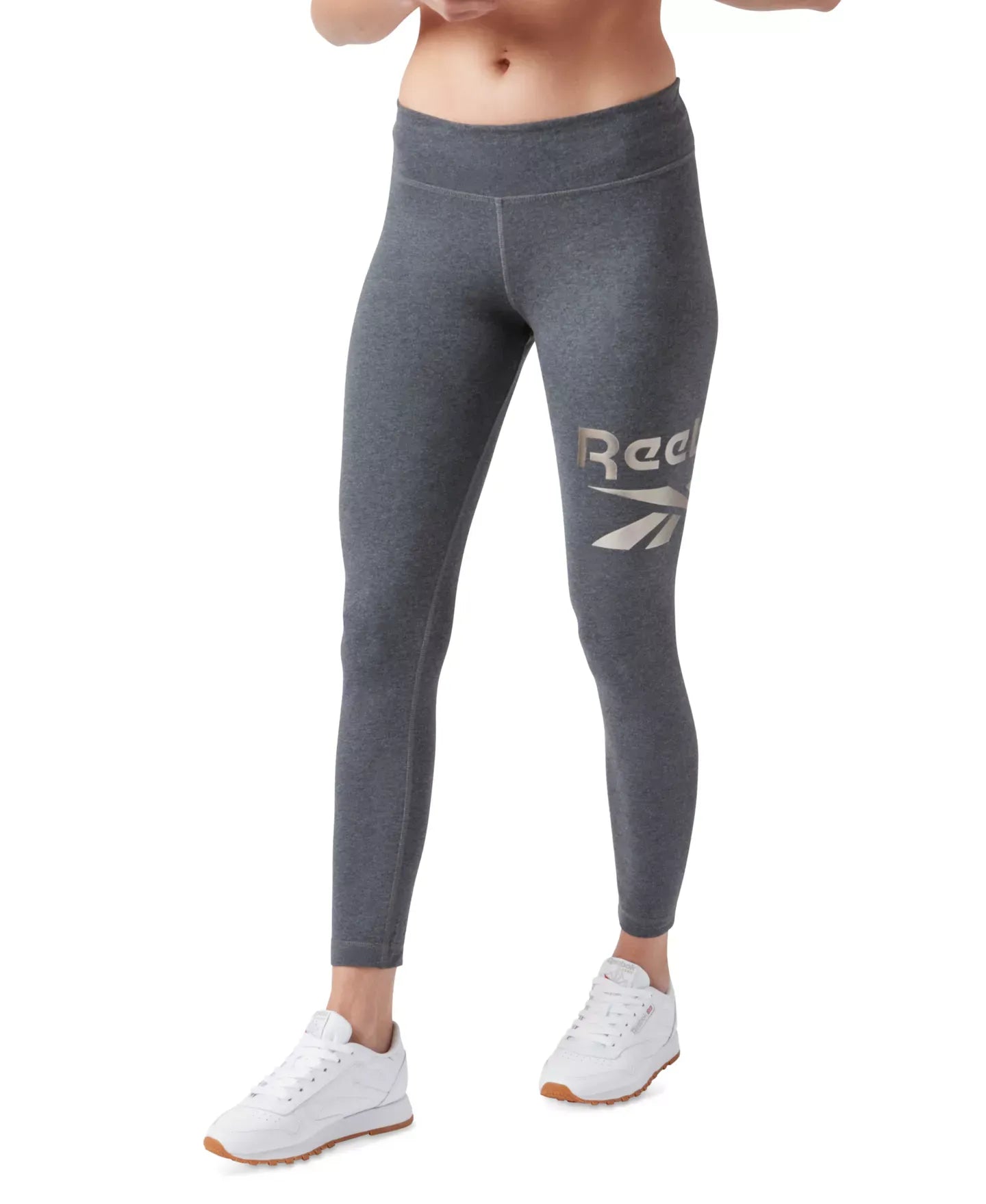 Reebok Women's Shine Full-Length Logo Leggings