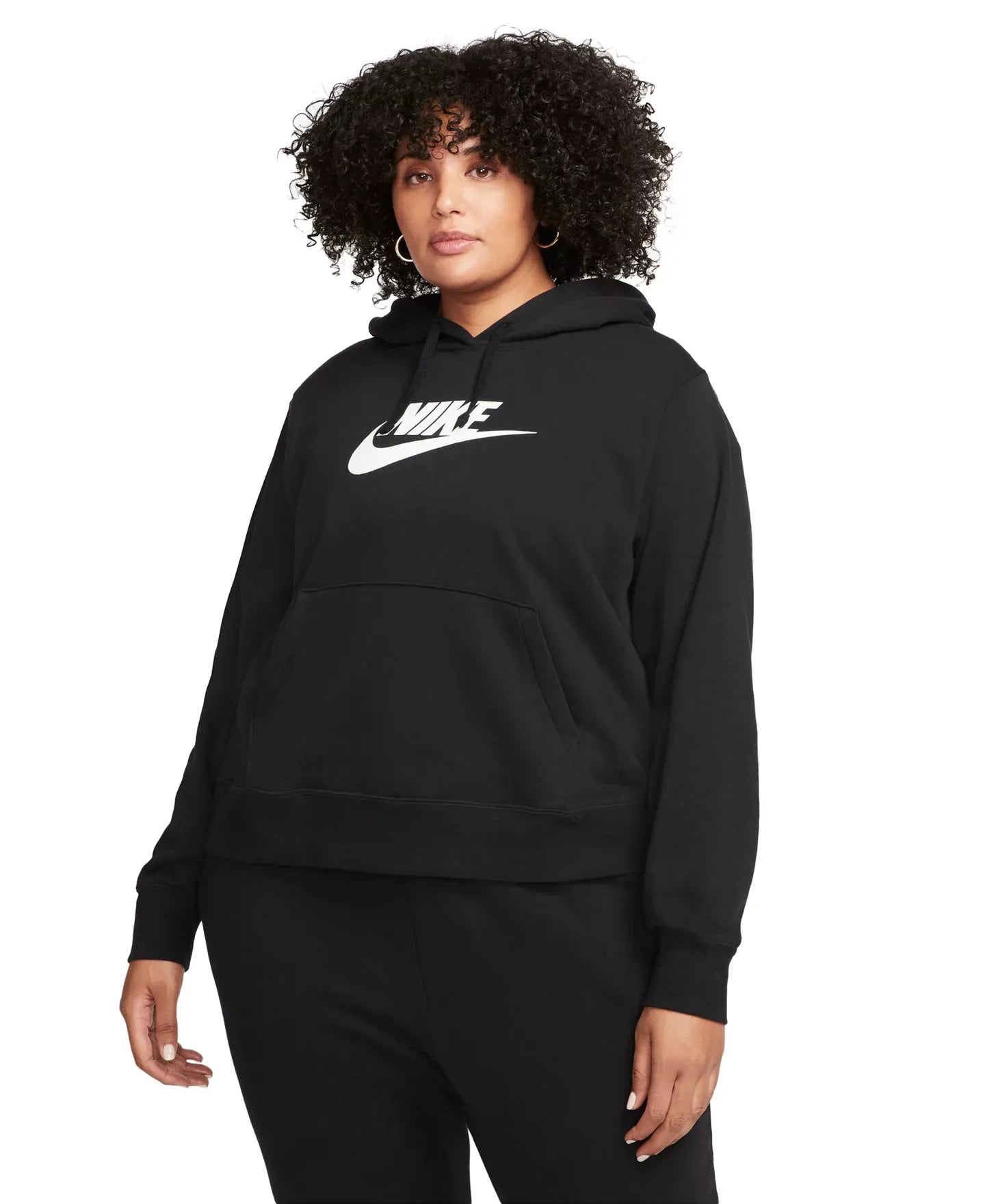 Nike Plus Size Active Sportswear Club Hooded Fleece Sweatshirt