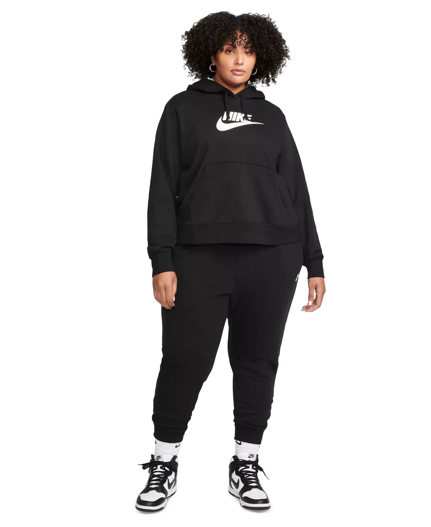 Nike Plus Size Active Sportswear Club Hooded Fleece Sweatshirt
