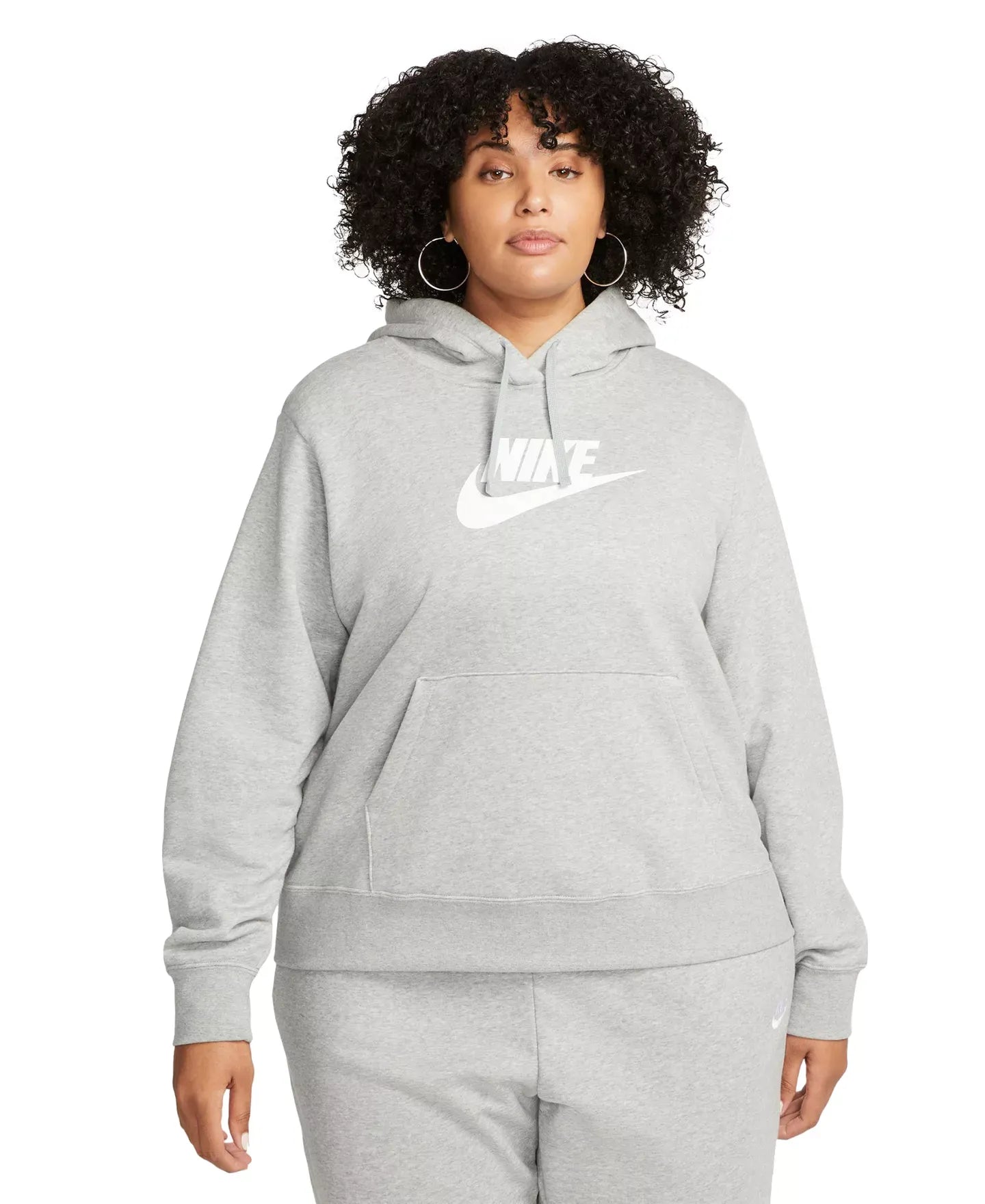 Nike Plus Size Active Sportswear Club Hooded Fleece Sweatshirt