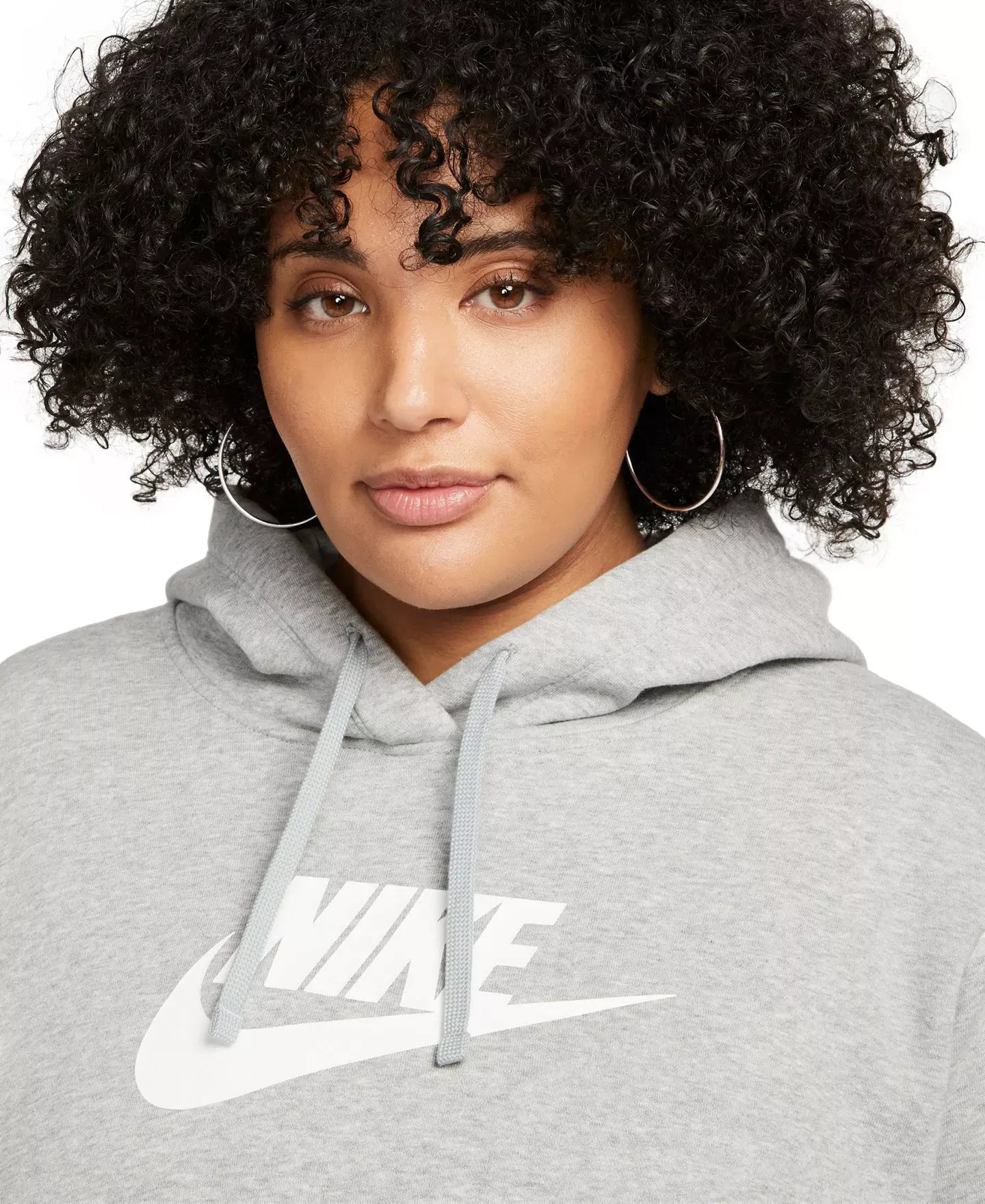Nike Plus Size Active Sportswear Club Hooded Fleece Sweatshirt