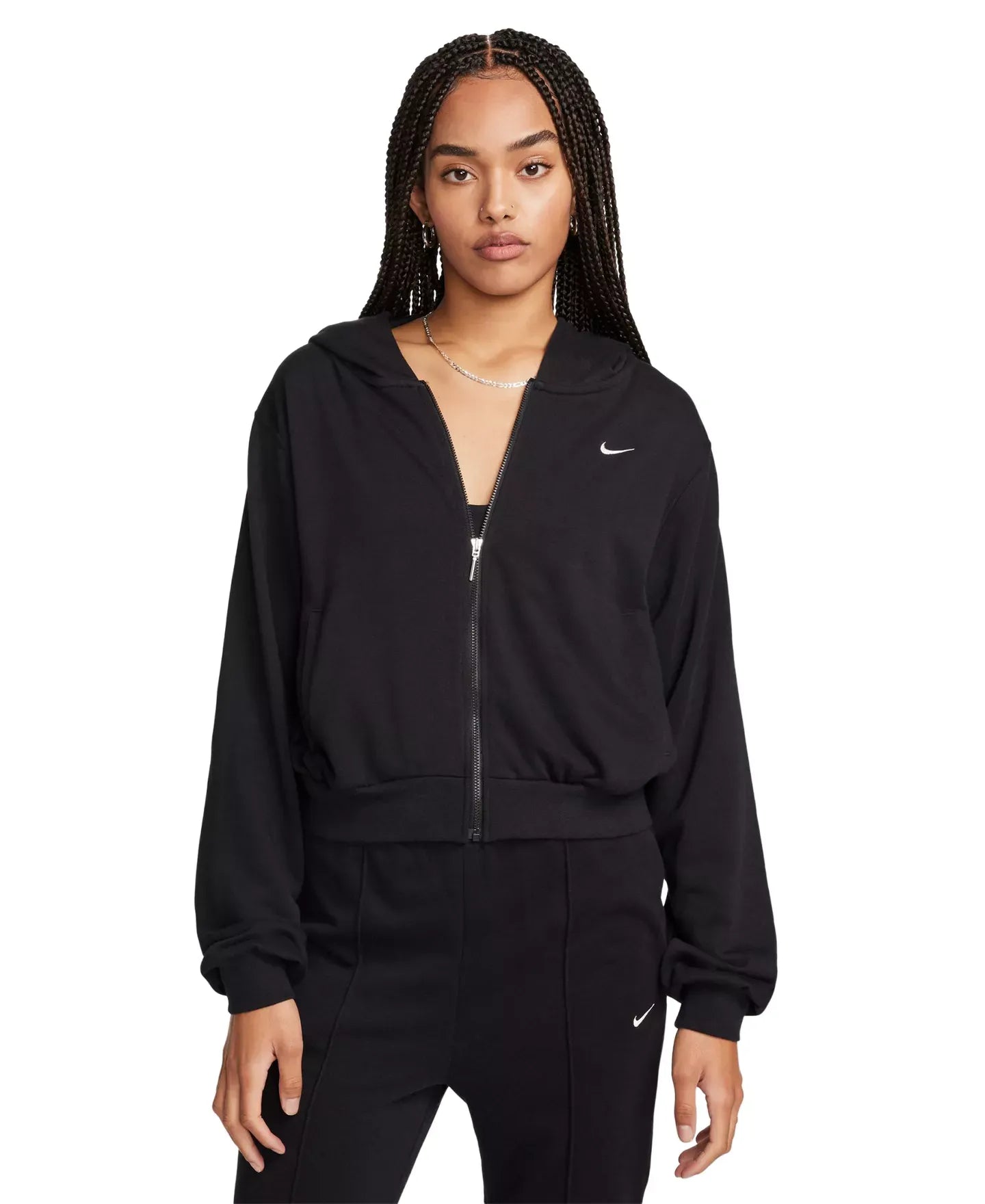 Nike Women's Sportswear Chill Terry Loose-Fit Full-Zip French-Terry Hoodie Top