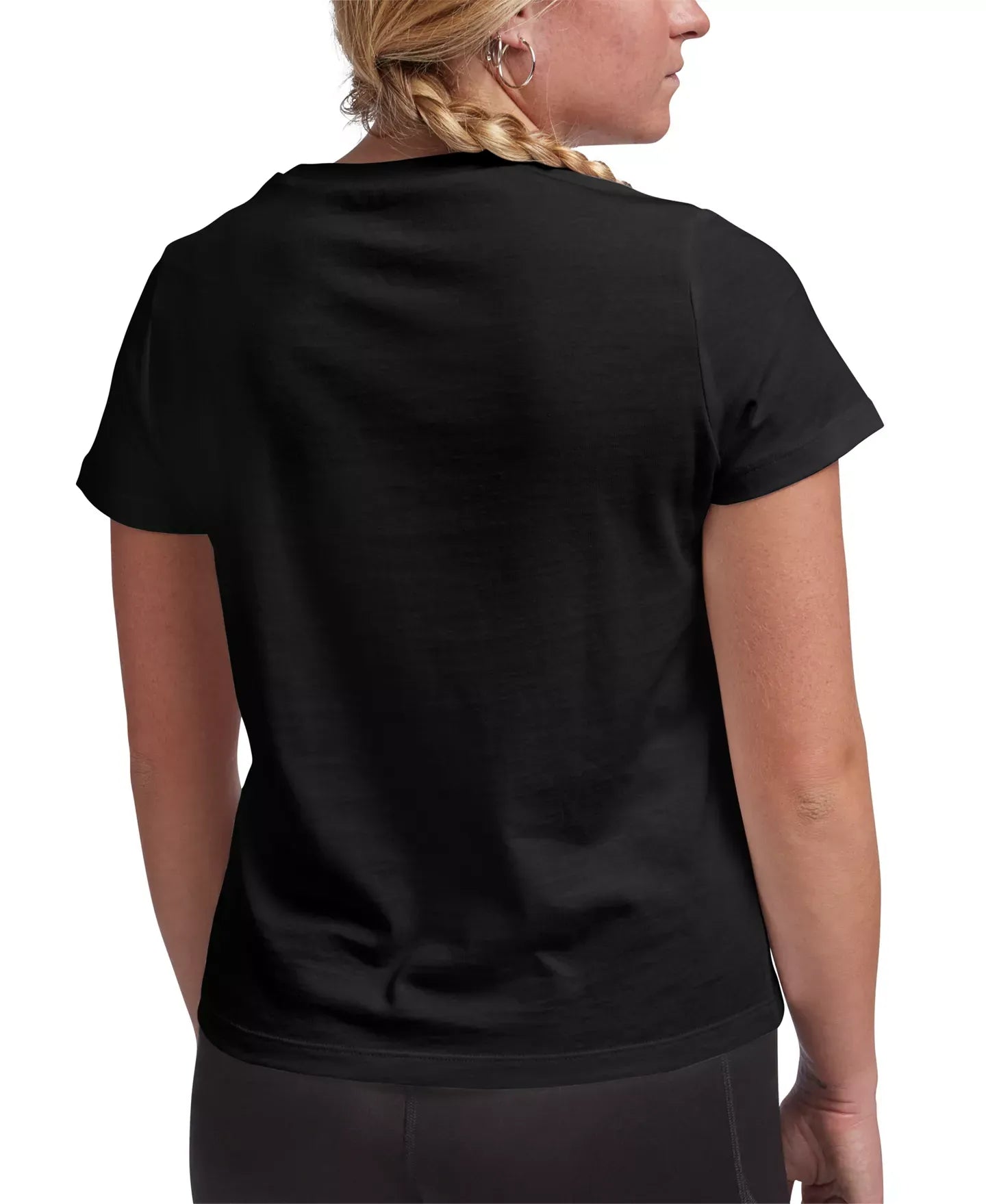 Reebok Women's Active Small-Logo Pocket Cotton T-Shirt Top